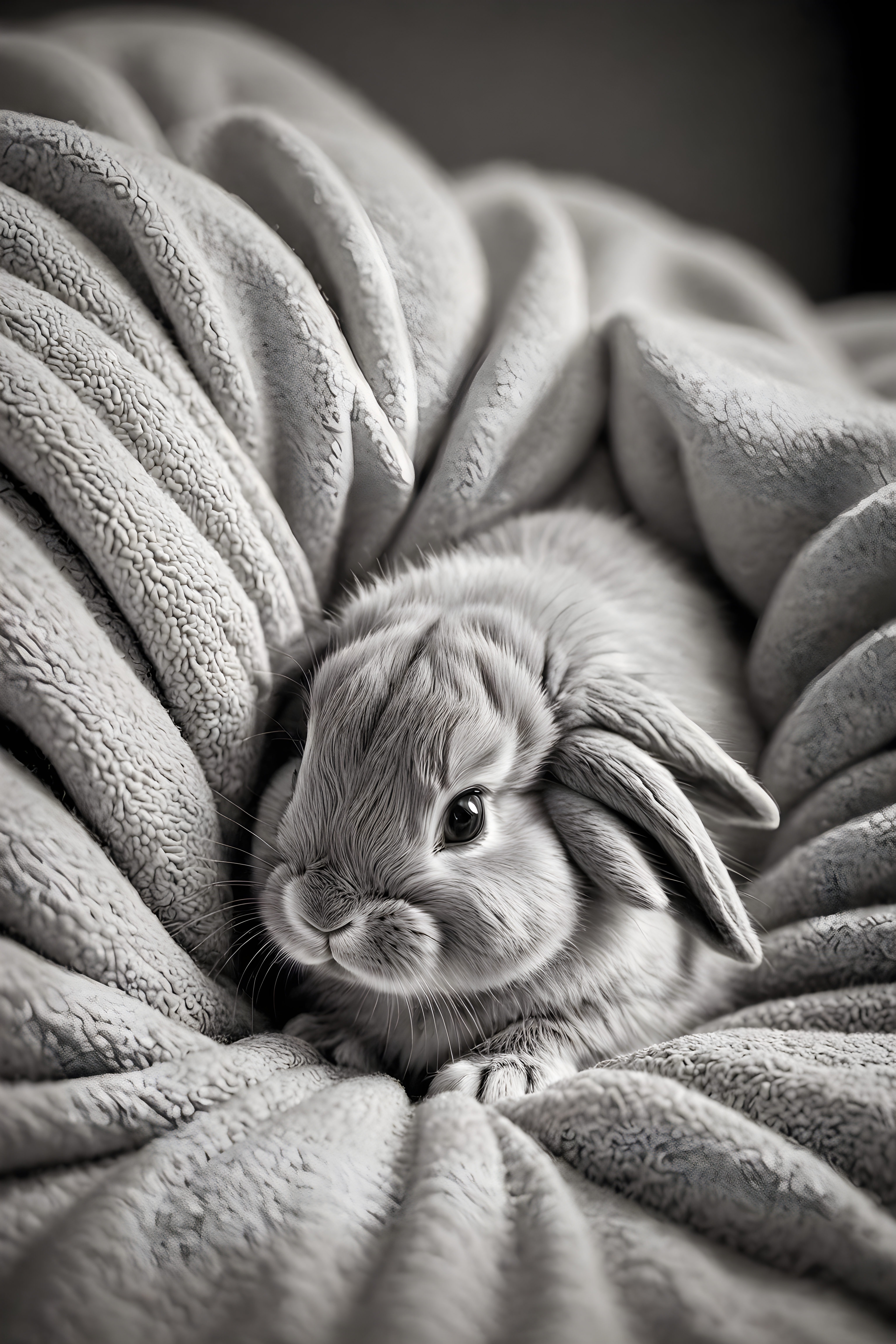Baby Bunny — Black & White (Fantasy)