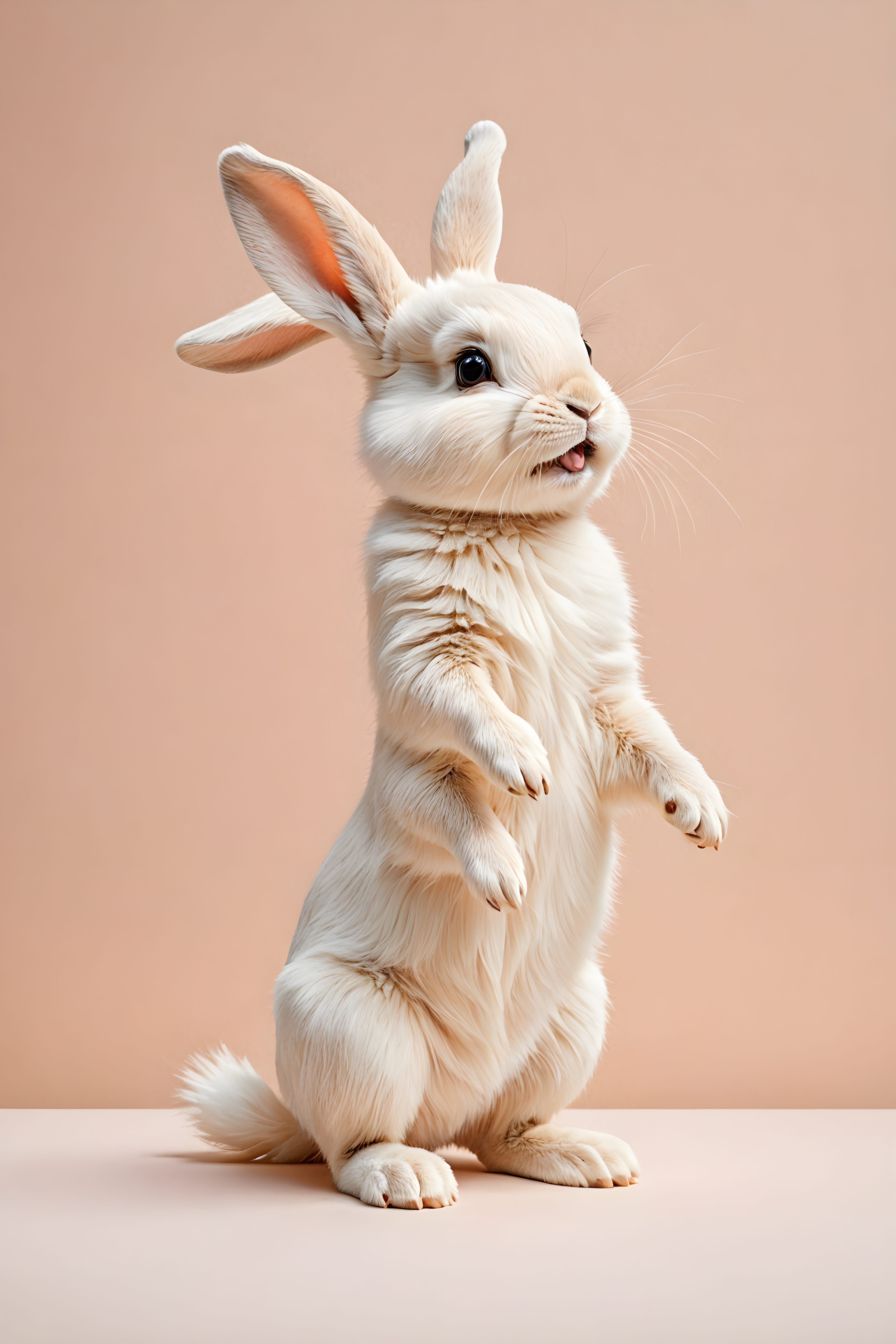 Baby Bunny — Minimalist Line Art (Happy)