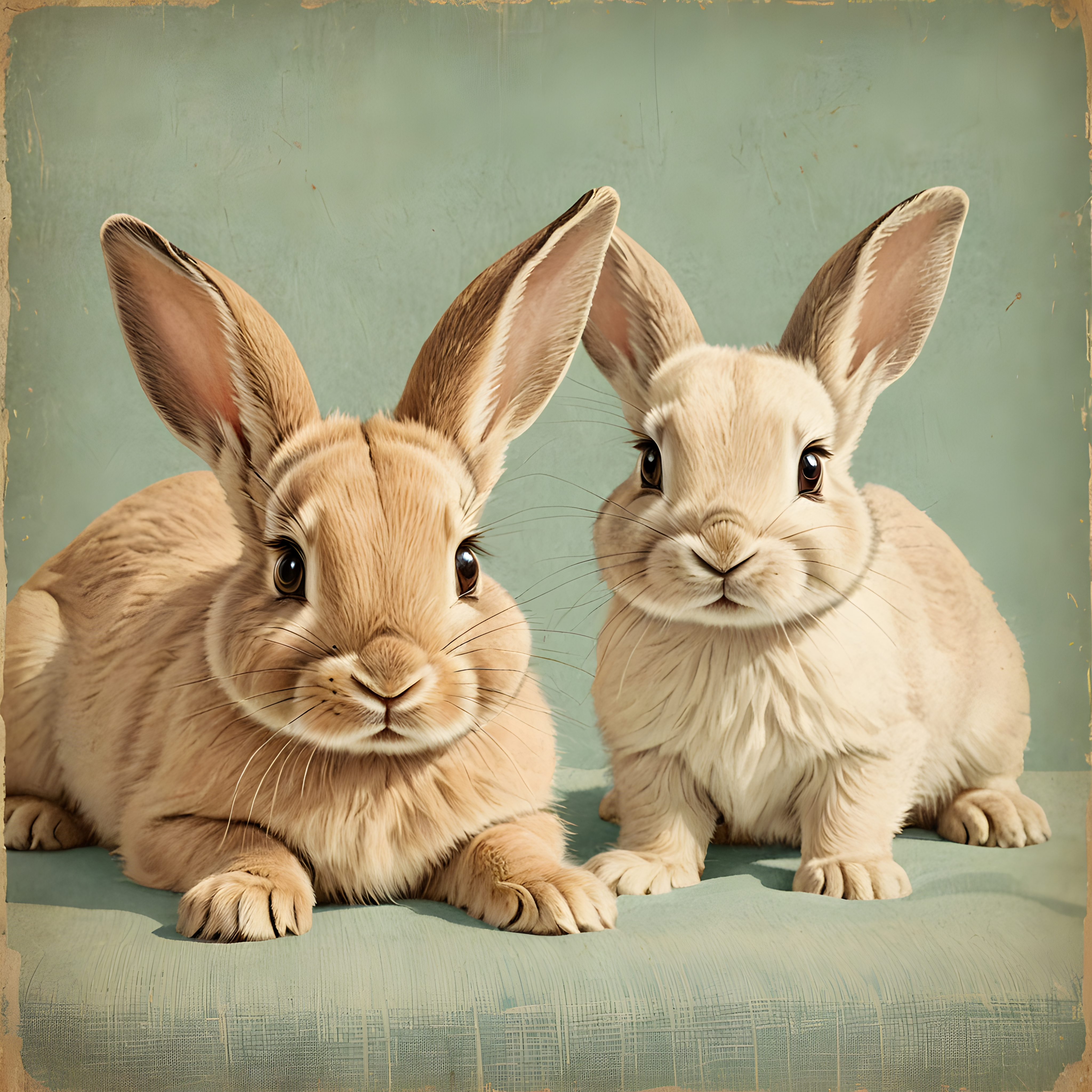 Baby Bunny — Vintage Poster (Emotional)