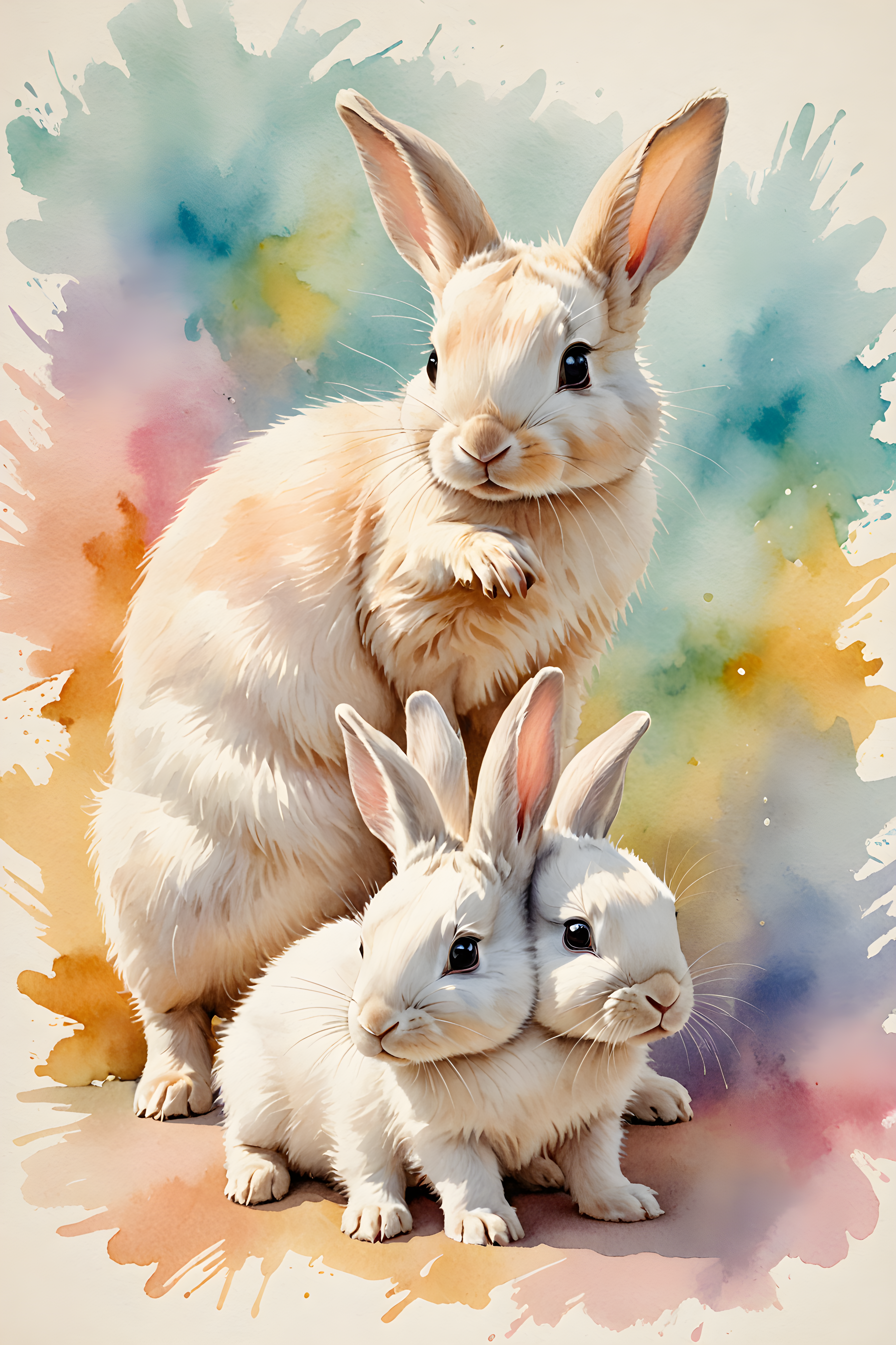 Baby Bunny — Watercolor (Energetic)