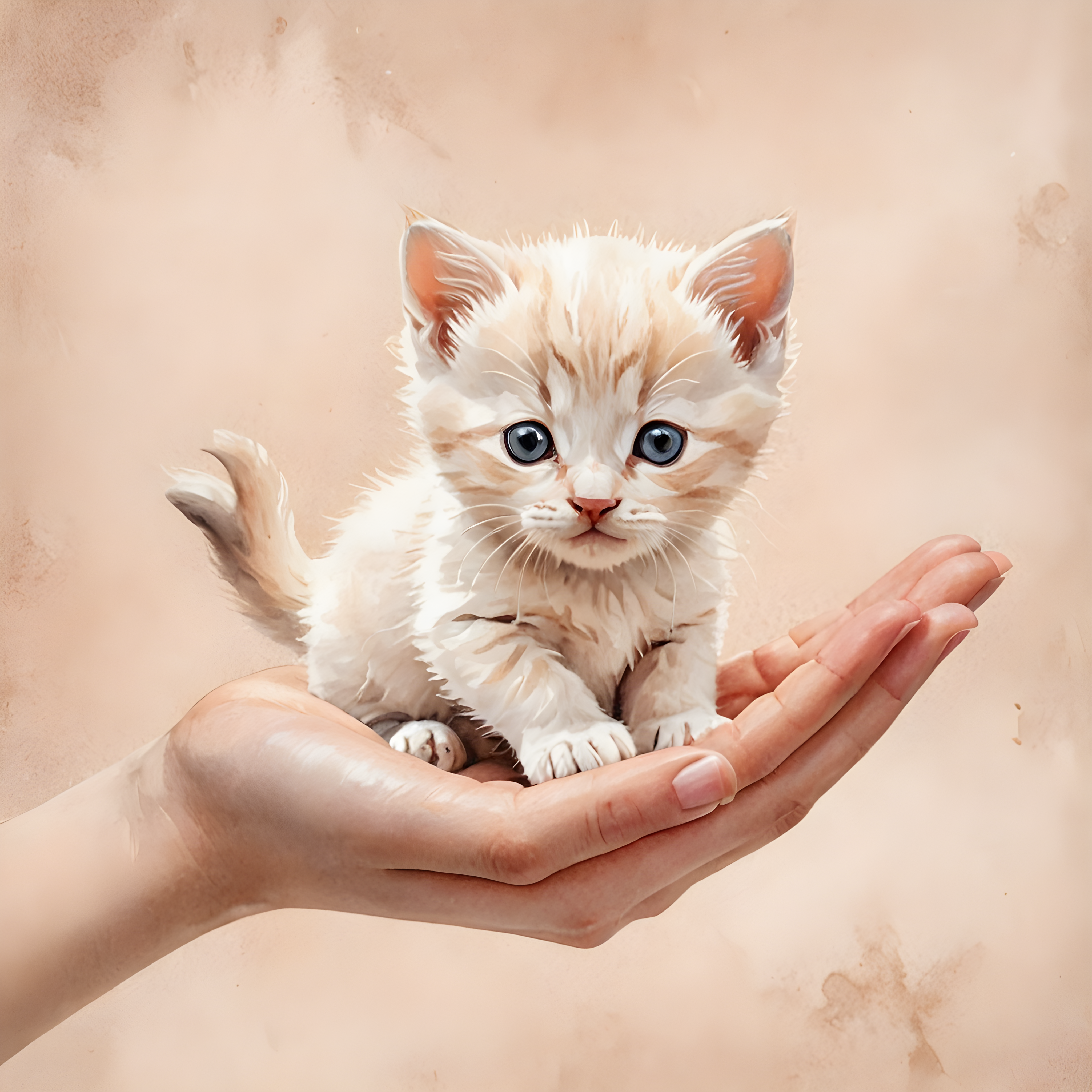 Cute Kitten — Watercolor (Aesthetic)