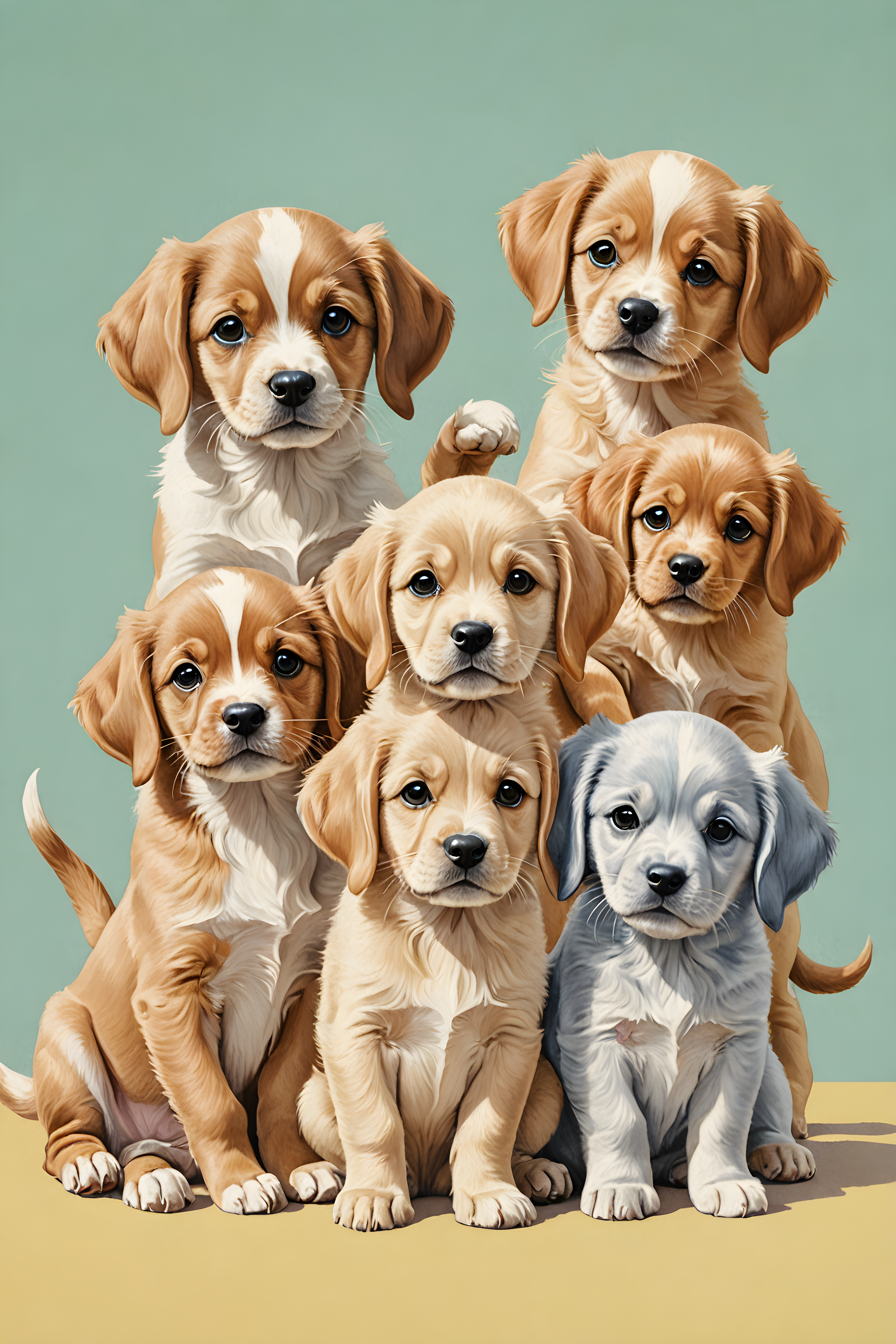 Cute Puppy — Retro (Funny)