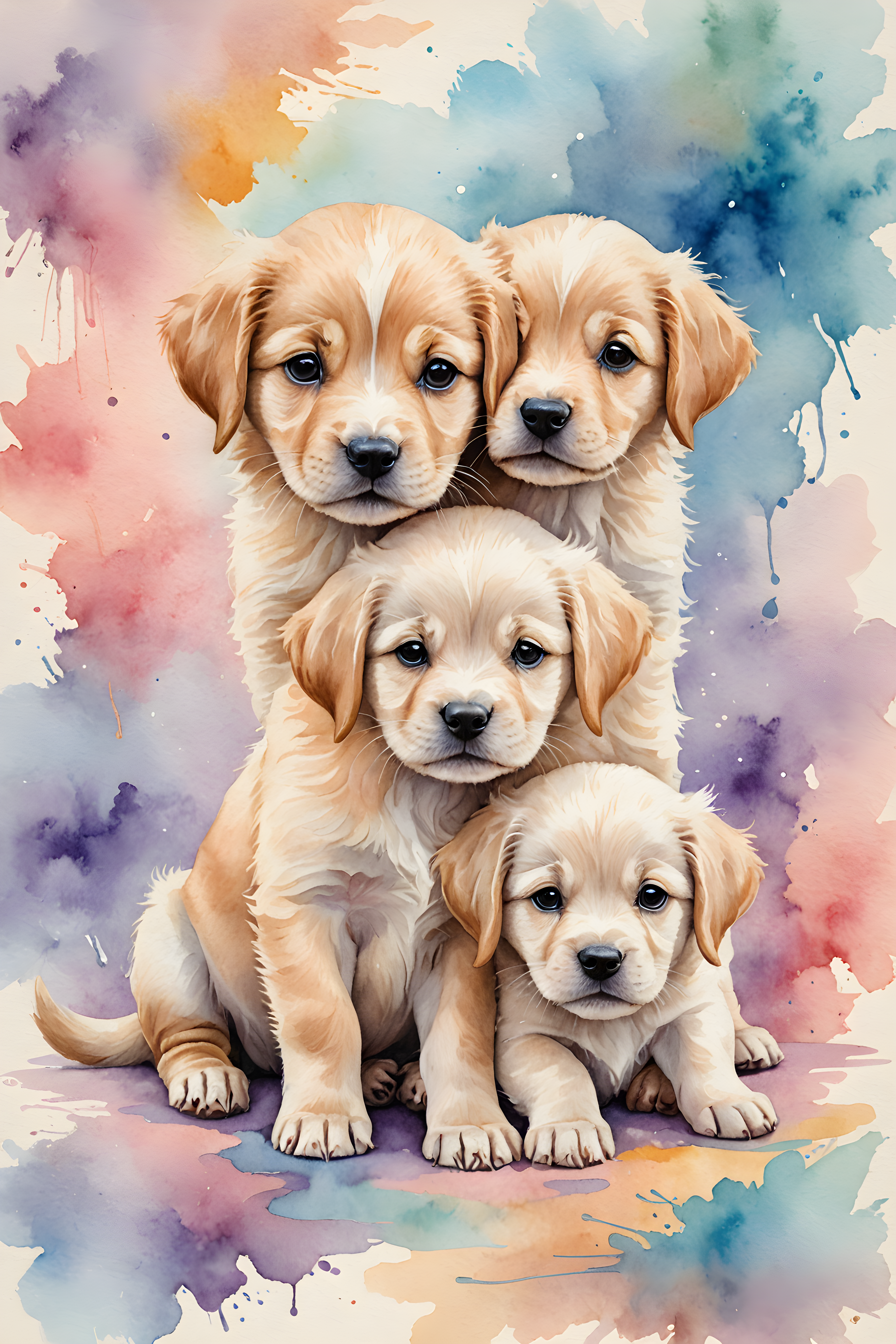 Cute Puppy — Watercolor (Fantasy)