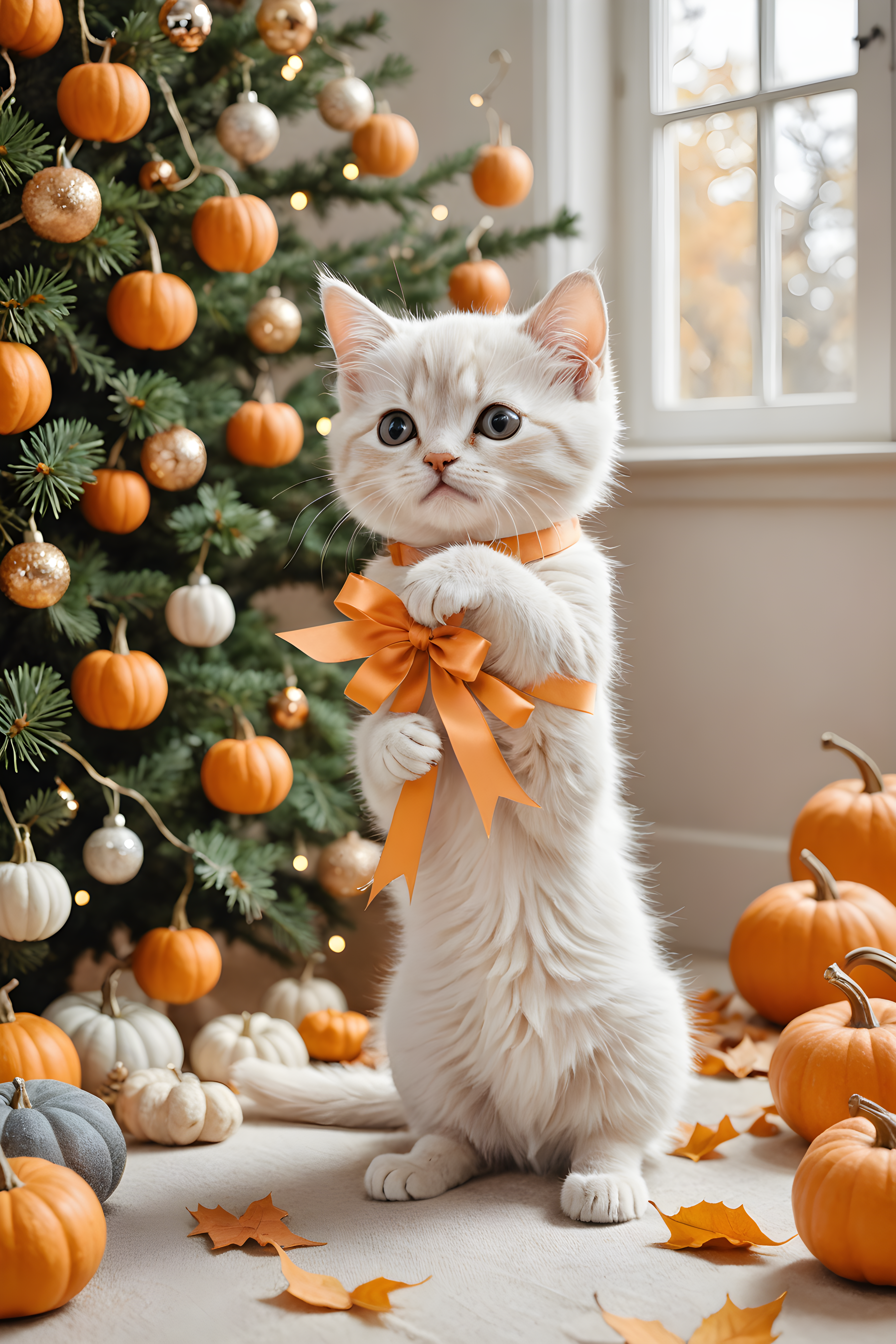 Kitten With Ribbon — Funny (Seasonal)