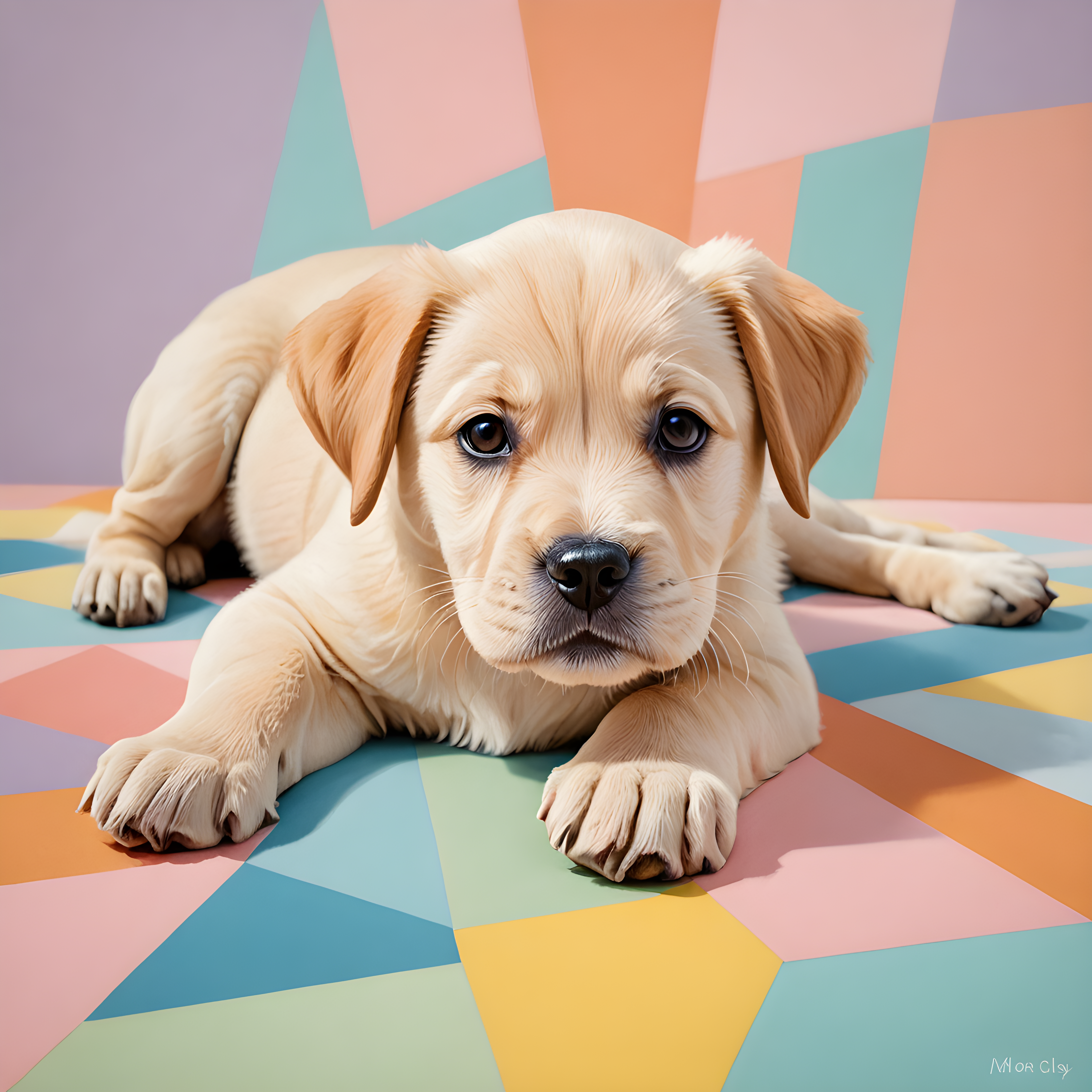 Pastel Puppy — Abstract (Funny)