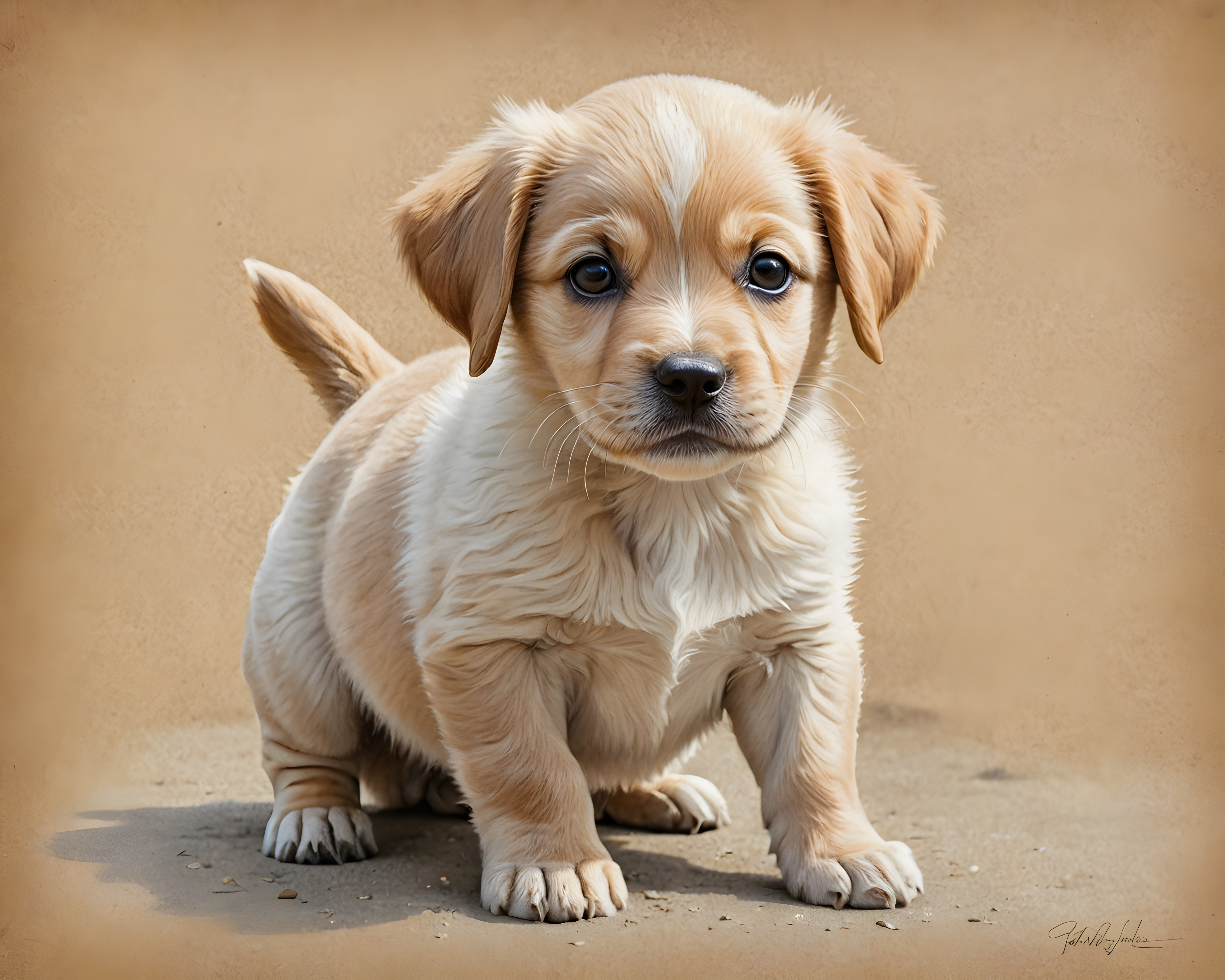 Pastel Puppy — Pencil Sketch (Emotional)