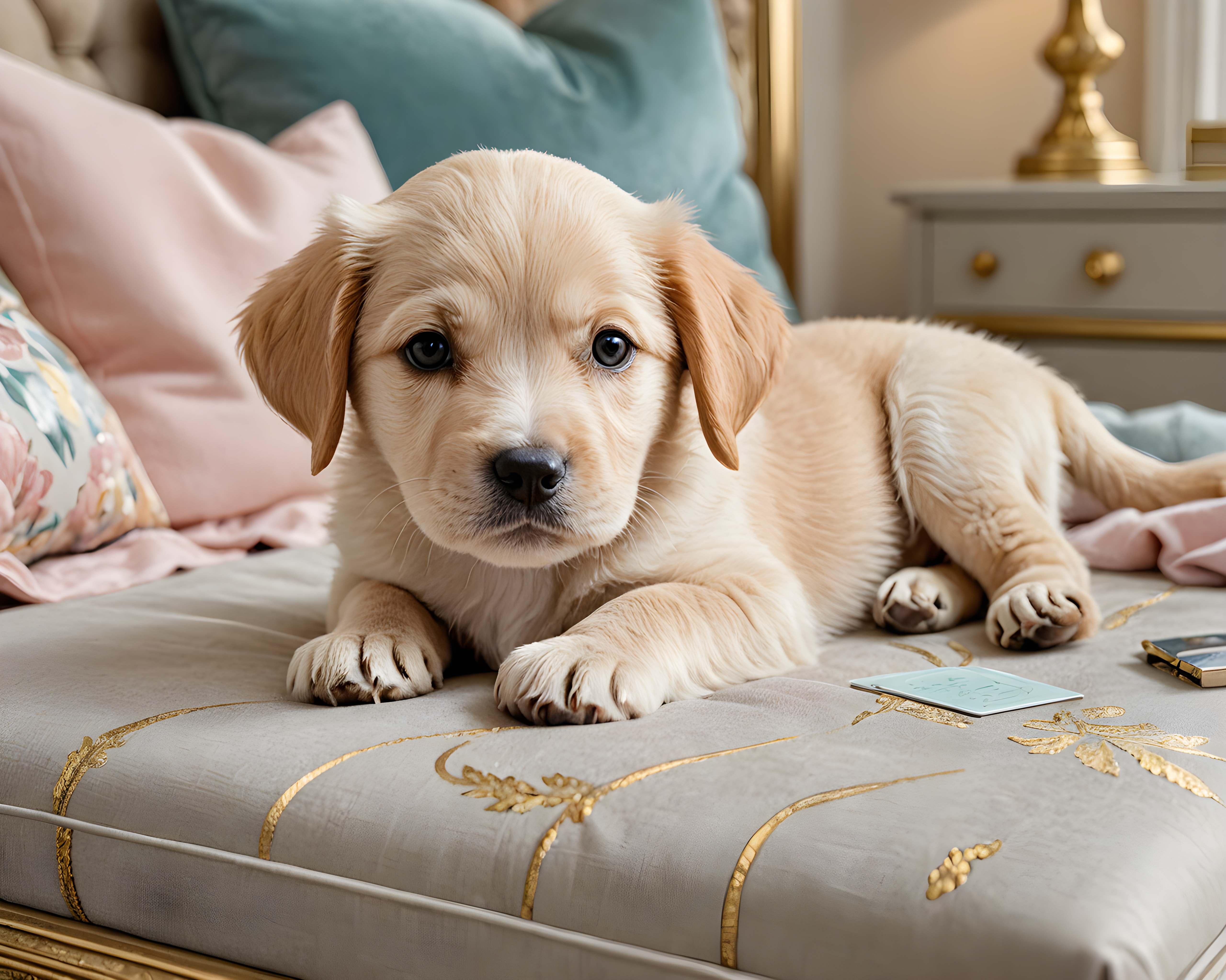 Pastel Puppy — Pencil Sketch (Luxury)