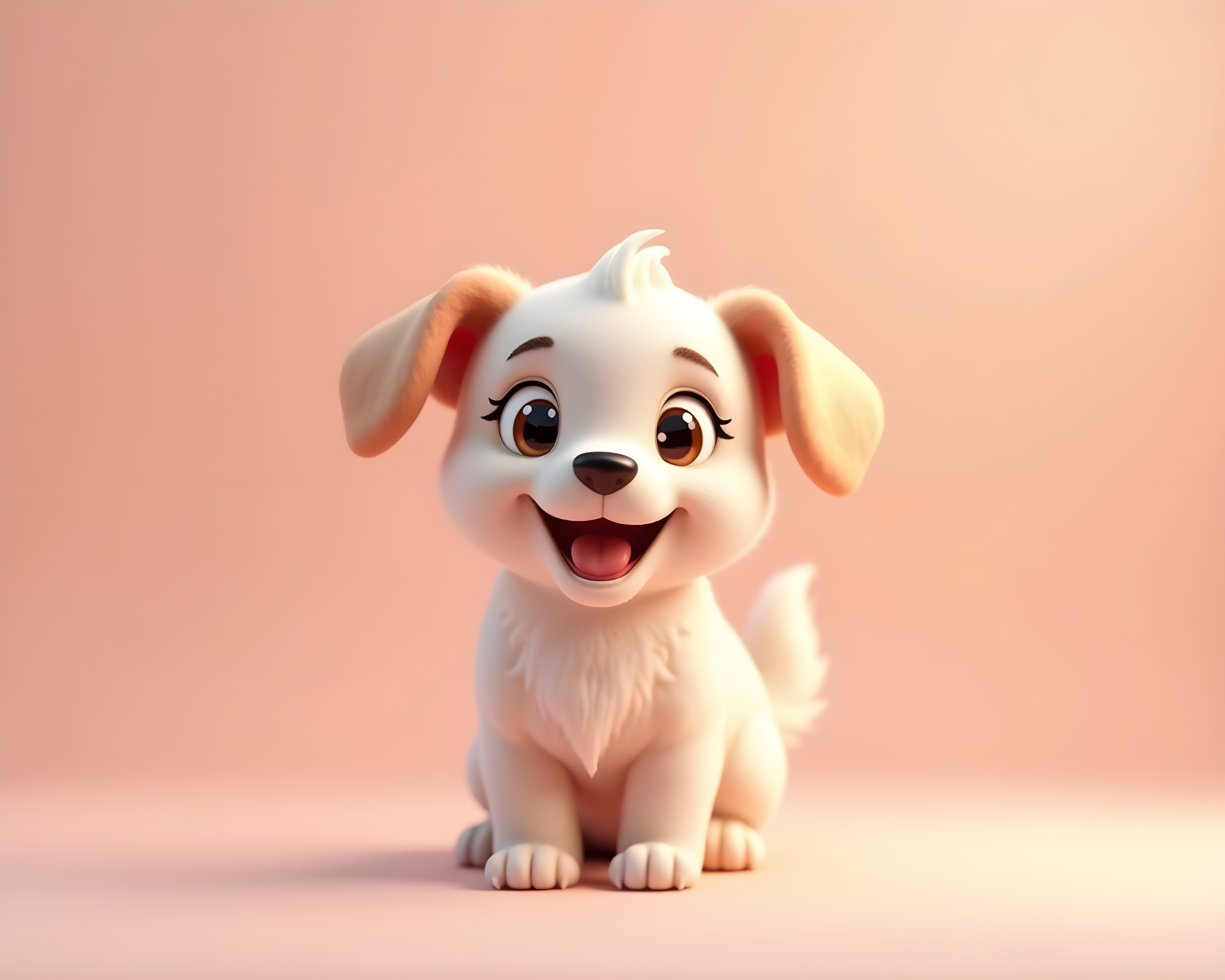 Pastel Puppy — 3D Render (Happy)