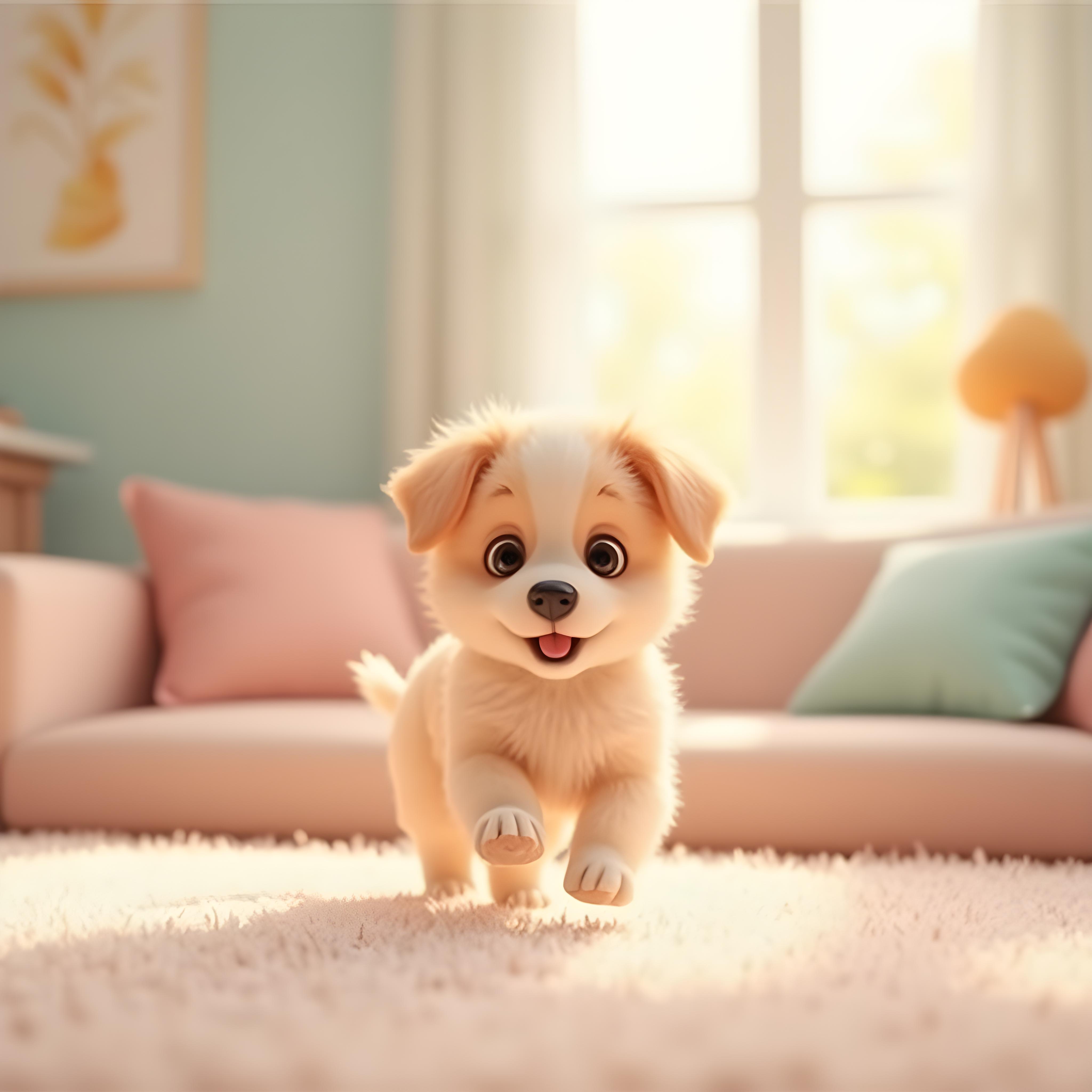 Pastel Puppy — 3D Render (Lifestyle)