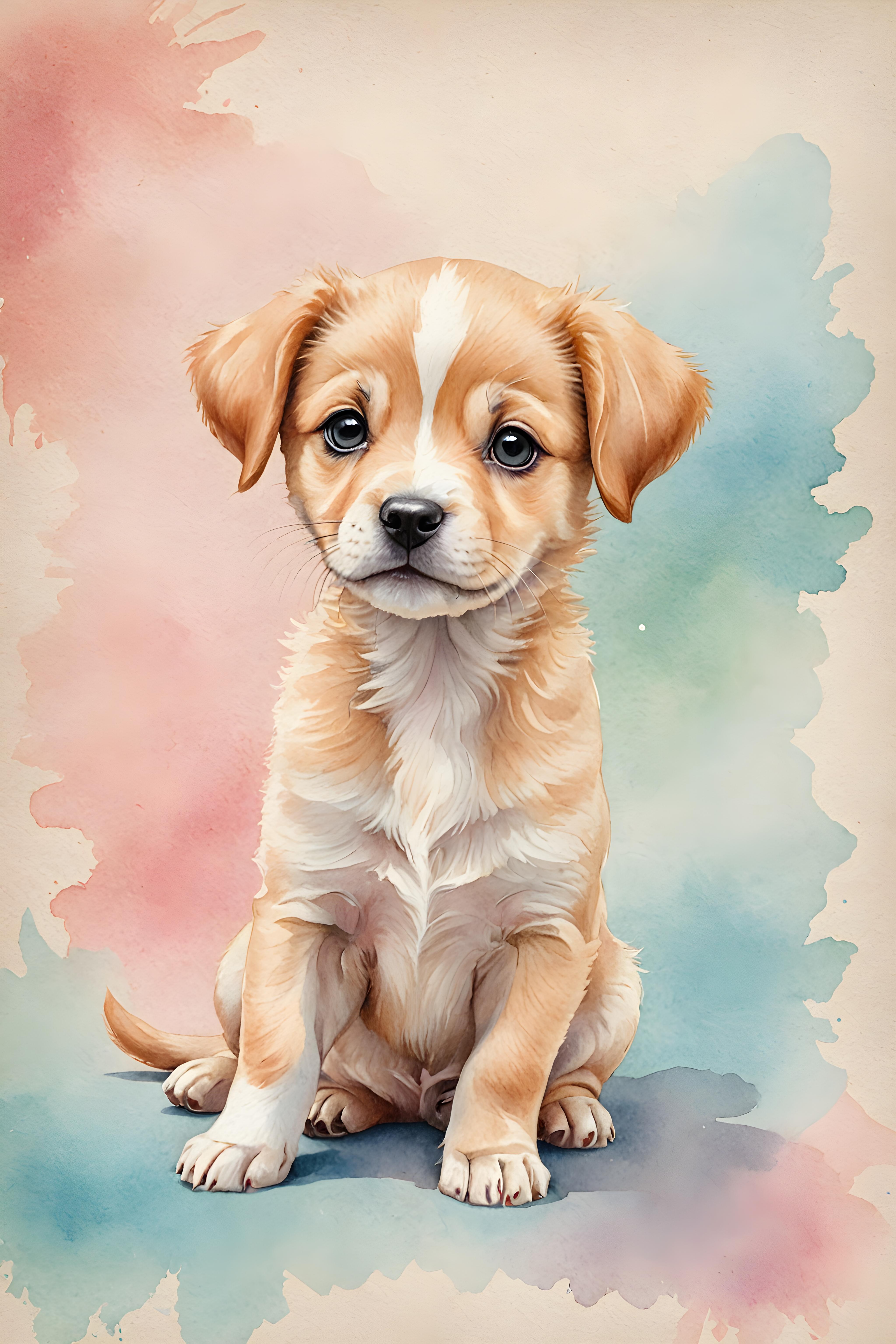 Pastel Puppy — Watercolor (Cute)