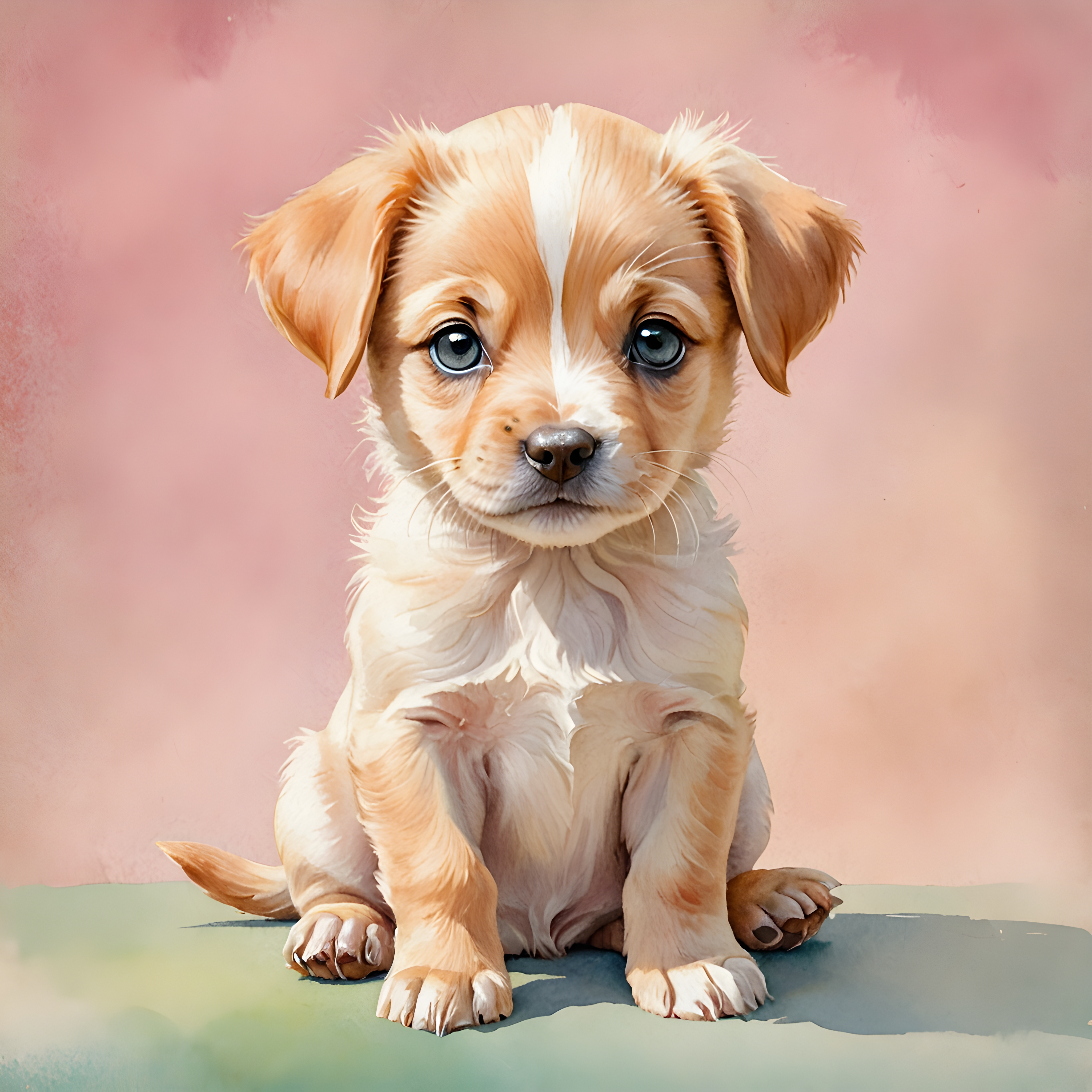 Pastel Puppy — Watercolor (Cute)