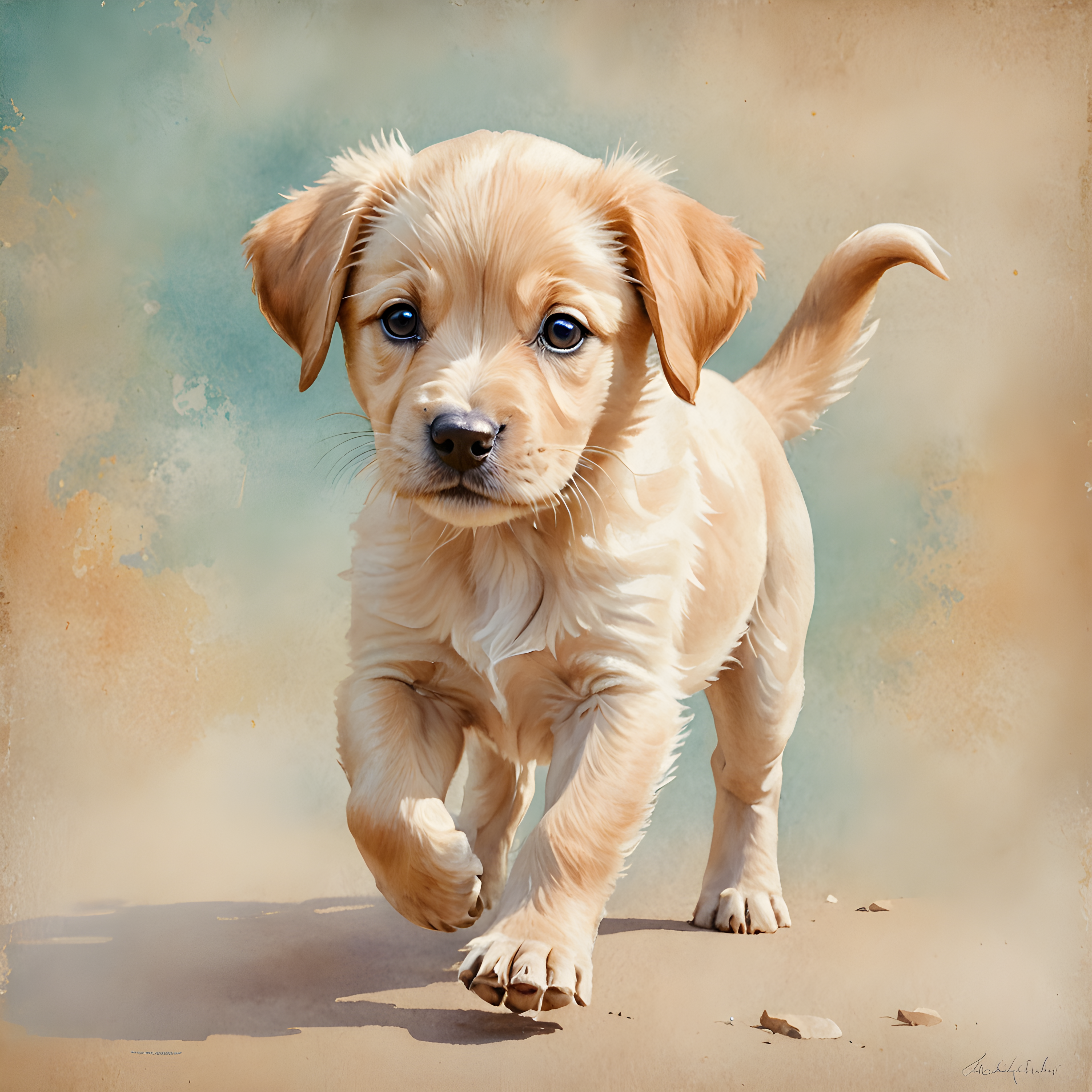 Pastel Puppy — Watercolor (Emotional)