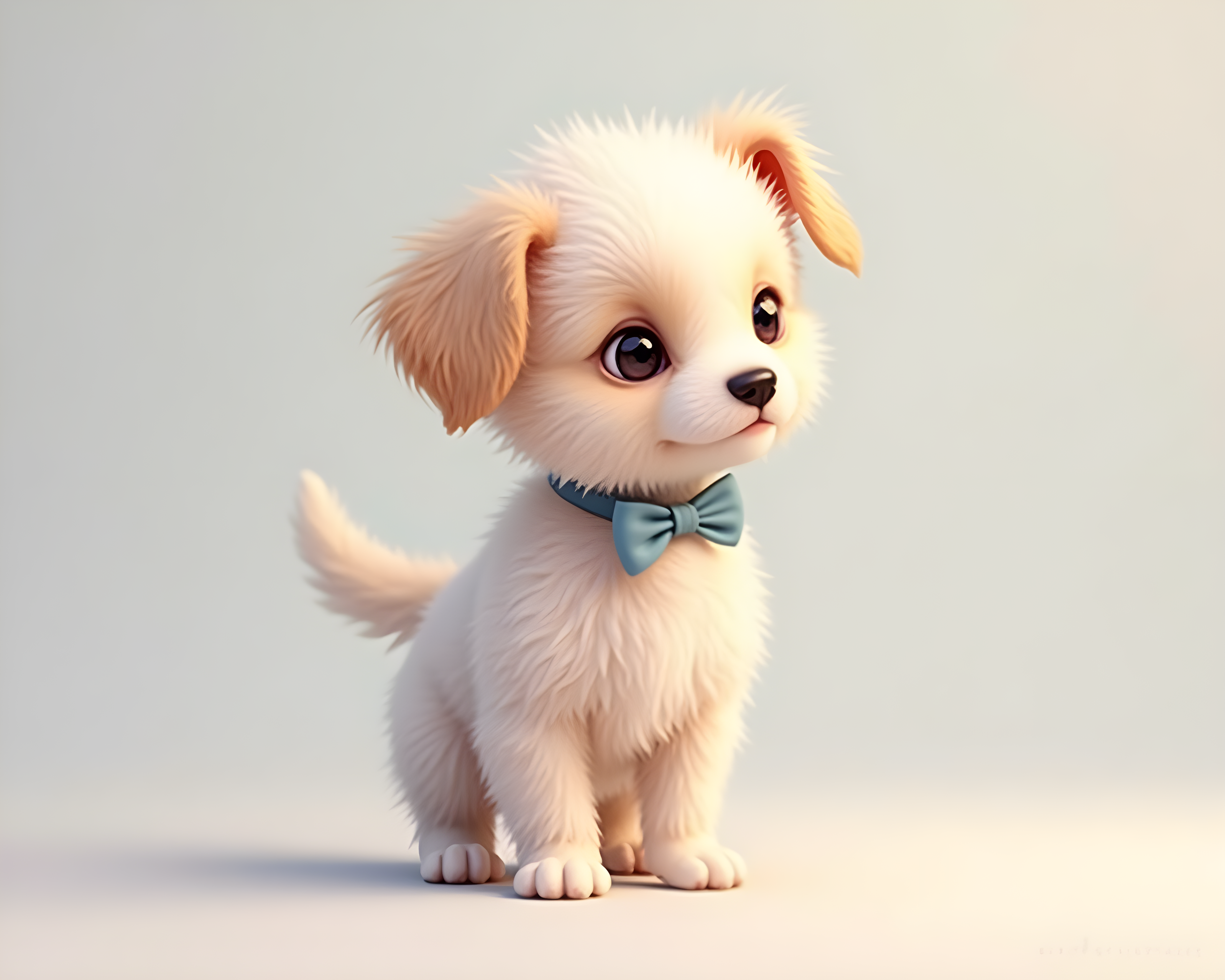 Pup With Bowtie — Hyper-Realistic (Emotional)