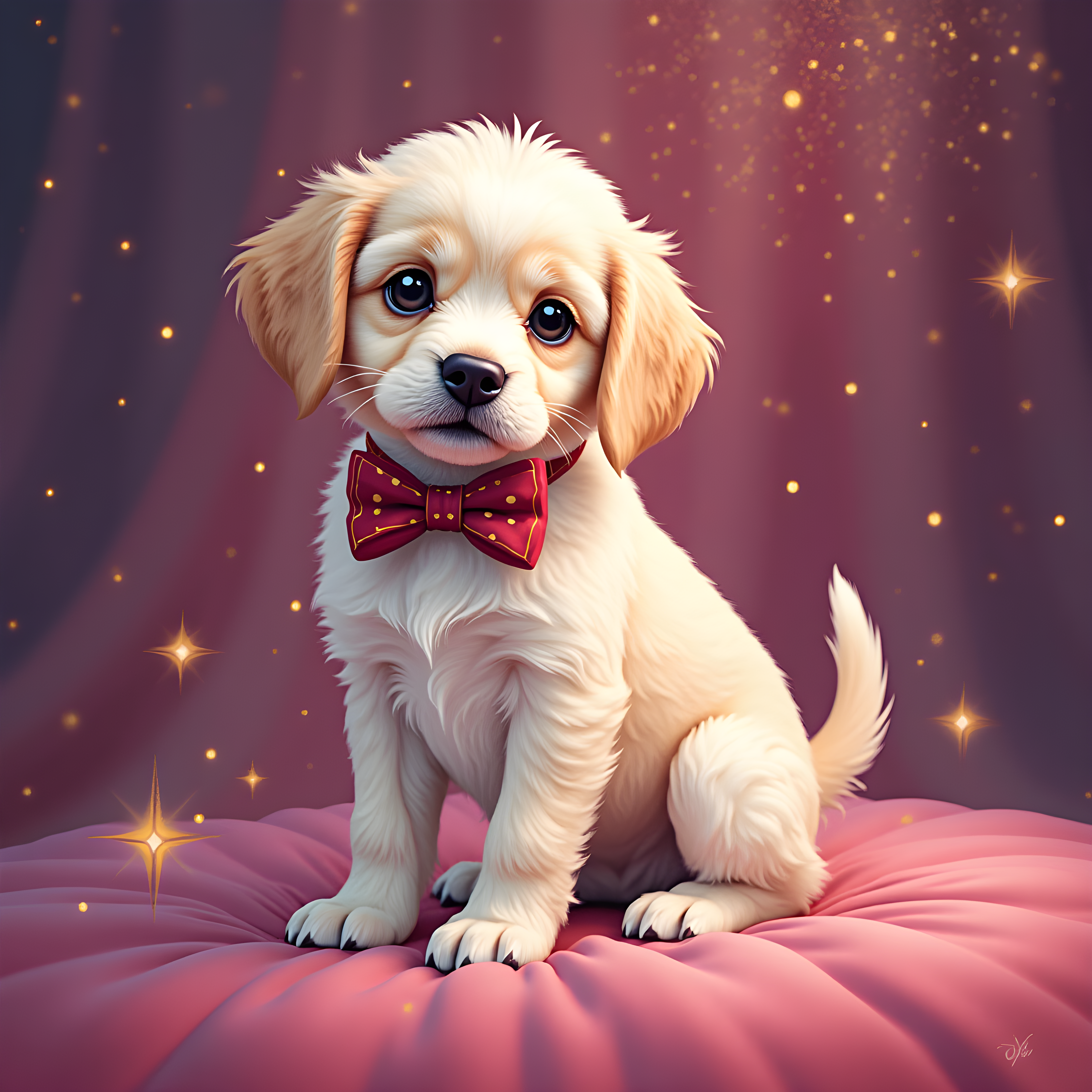 Pup With Bowtie — Luxury (Fantasy)