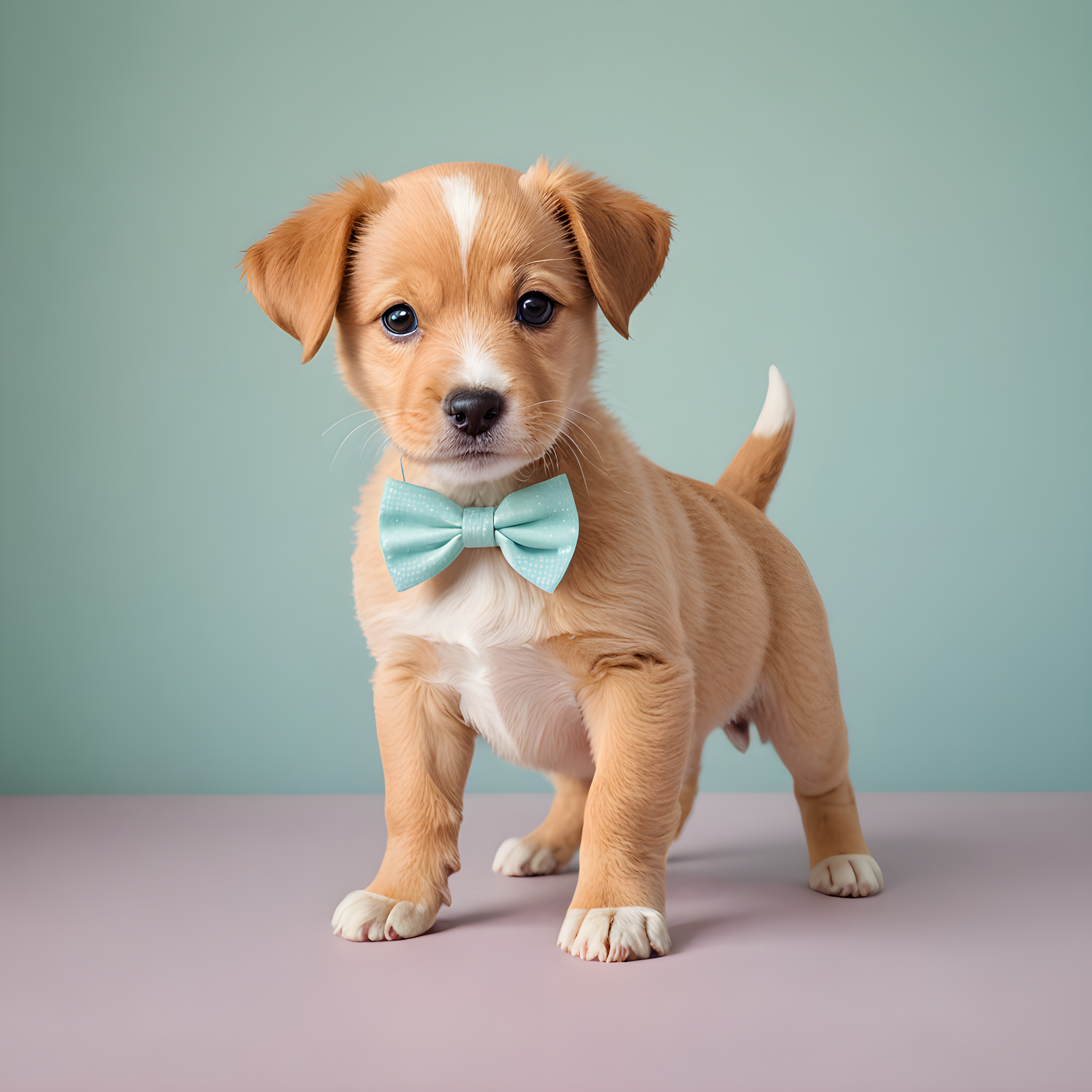 Pup With Bowtie — Modern Aesthetic (Emotional)