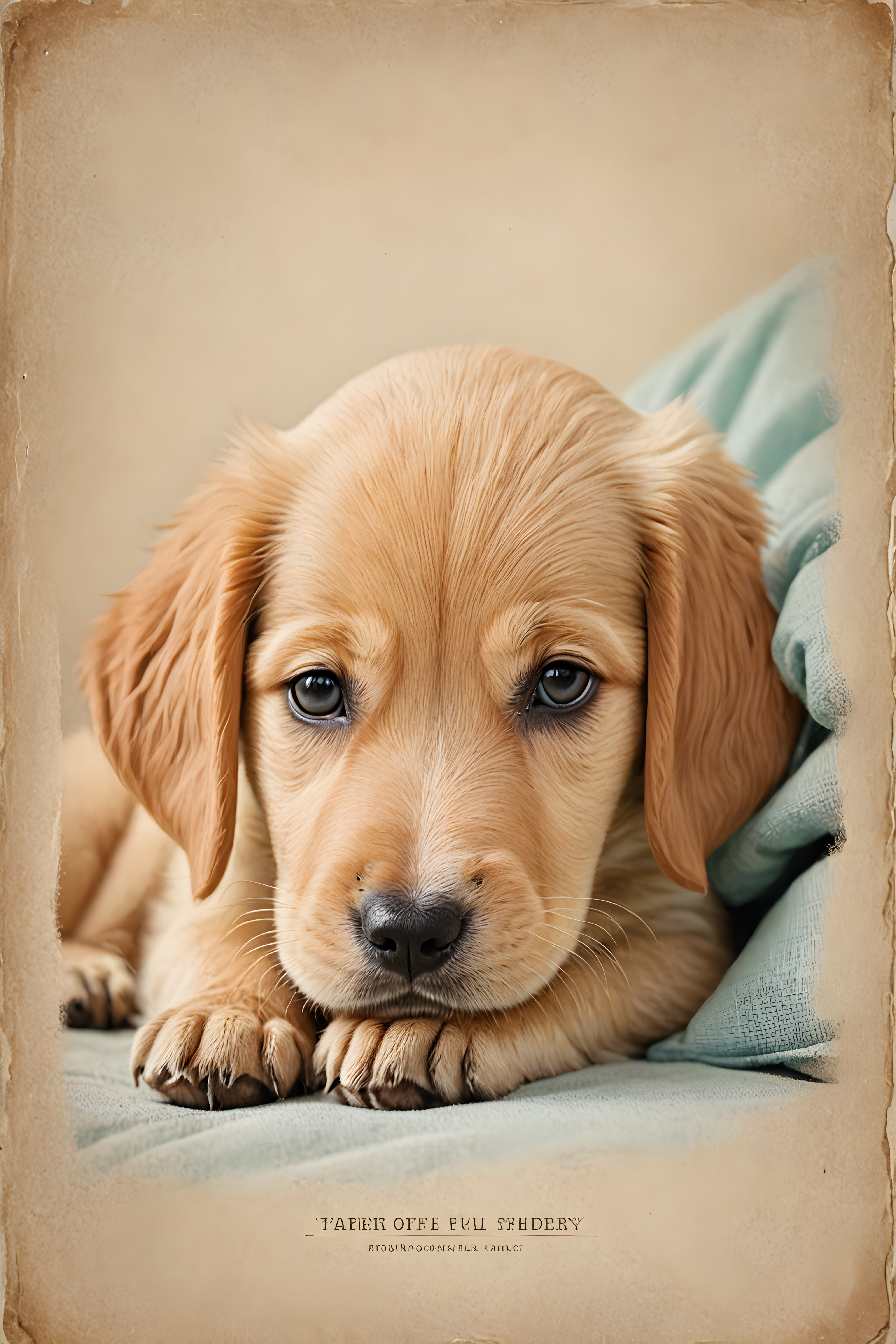 Sleepy Puppy — Vintage Poster (Sleepy)
