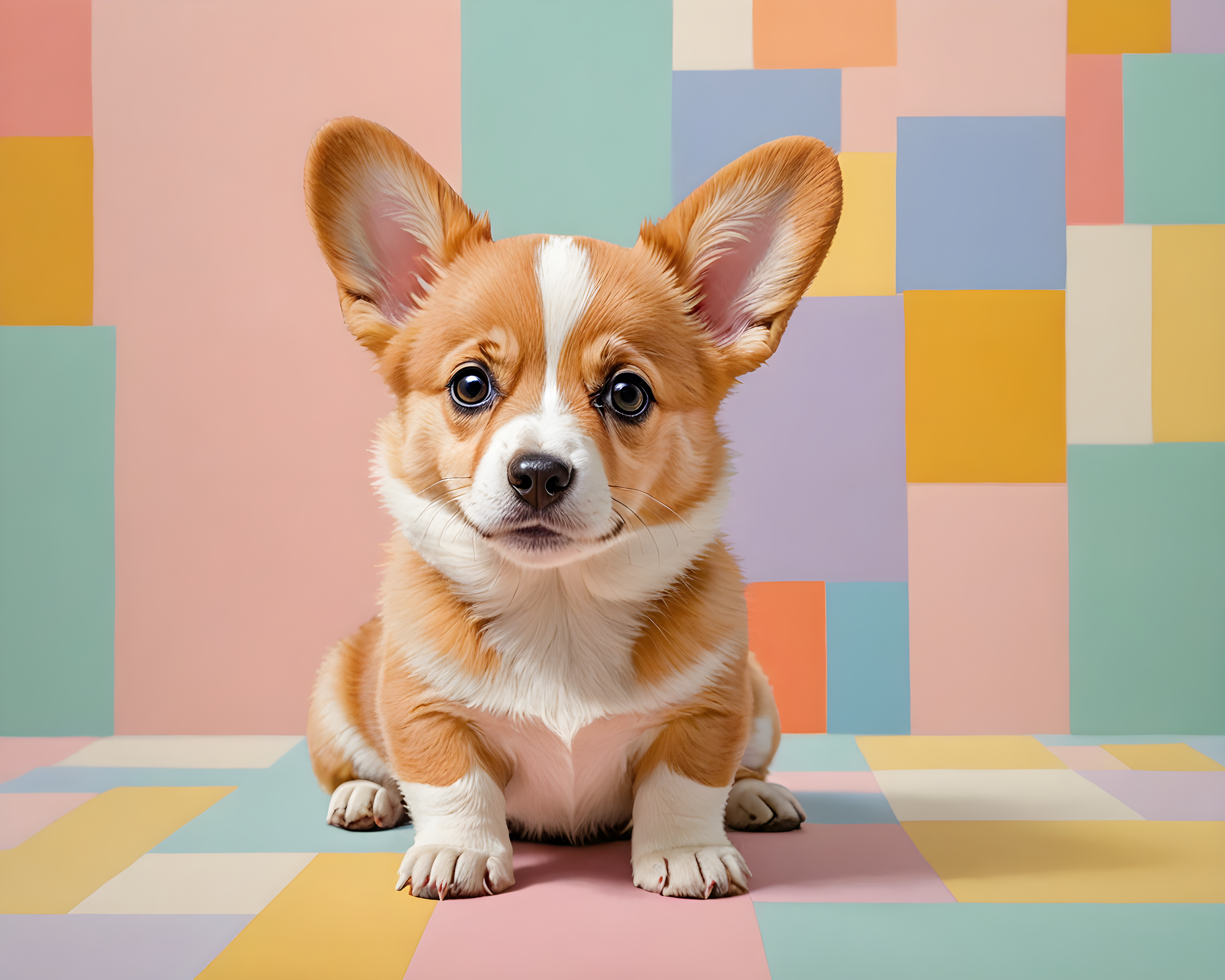 Tiny Corgi Pup — Abstract (Funny)