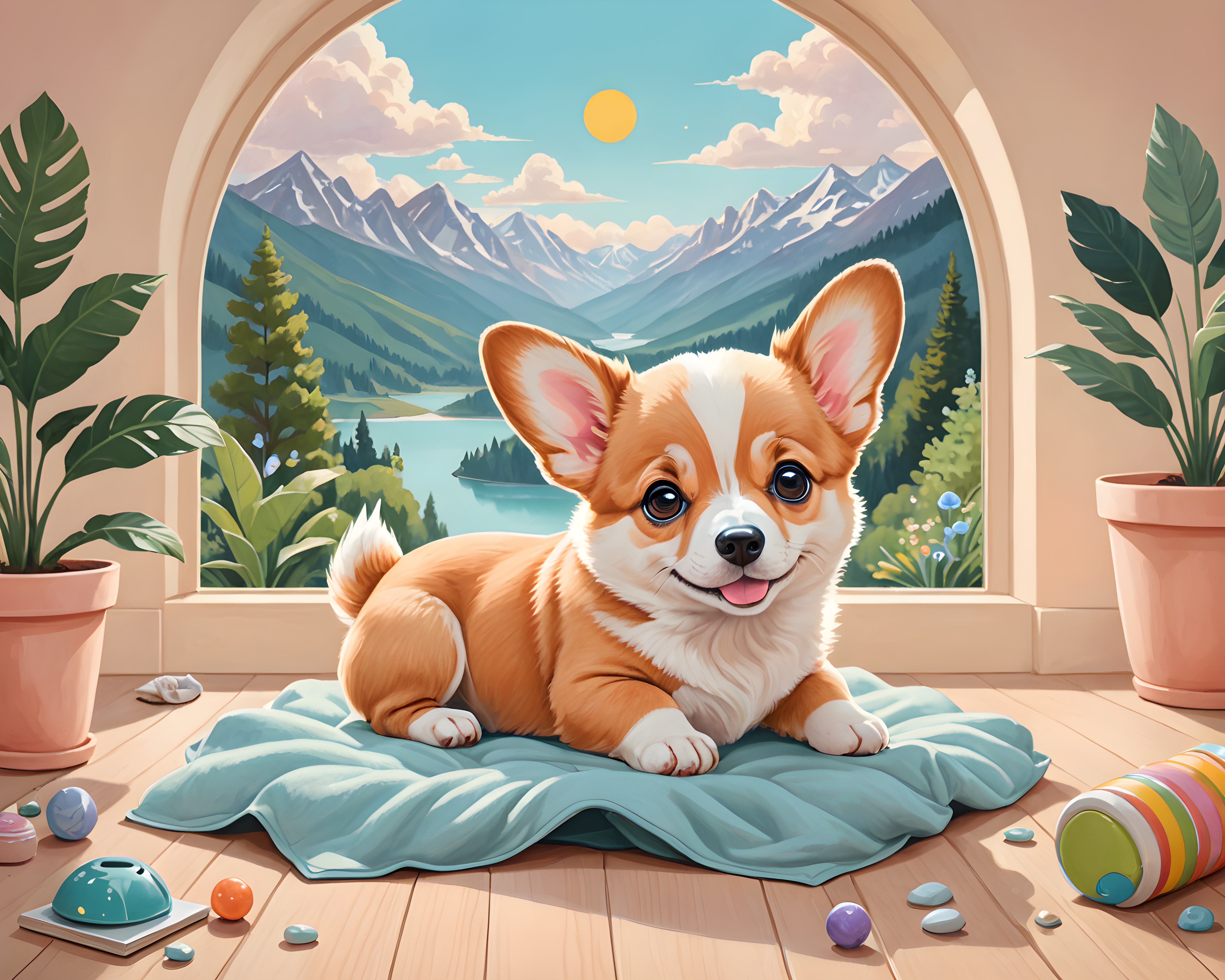 Tiny Corgi Pup — Cartoon / Kawaii (Fantasy)