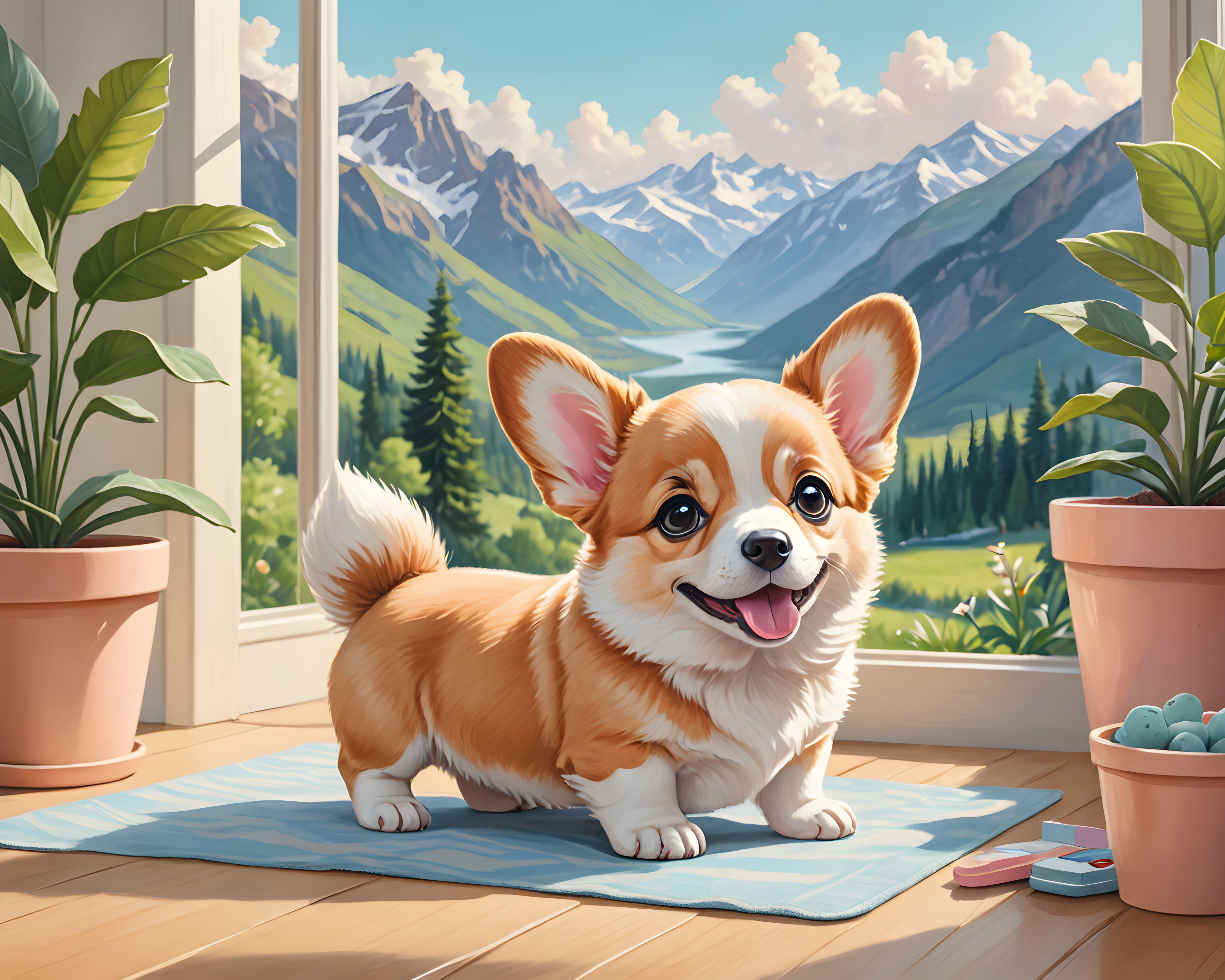 Tiny Corgi Pup — Cartoon / Kawaii (Fantasy)