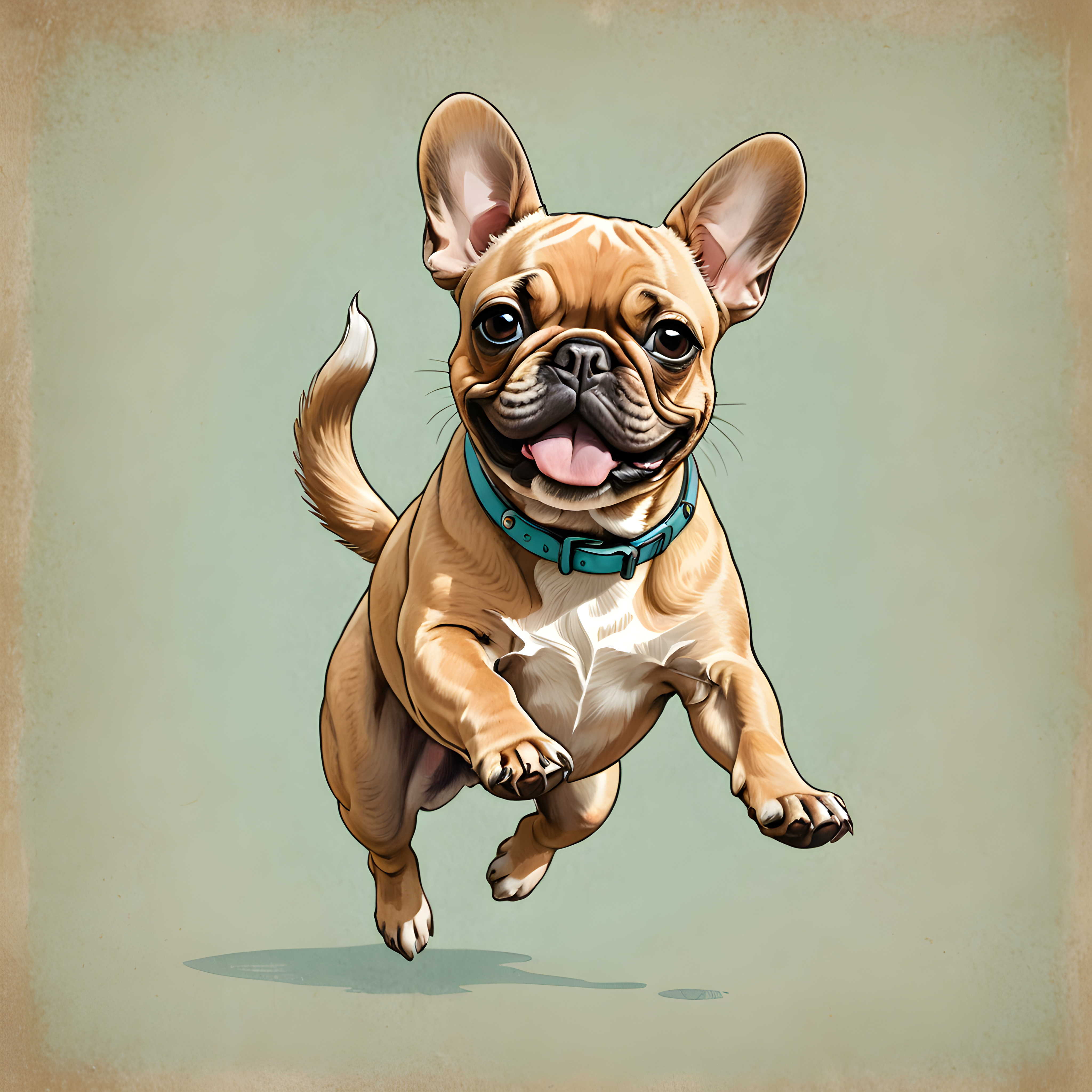 Tiny French Bulldog — Retro (Funny)