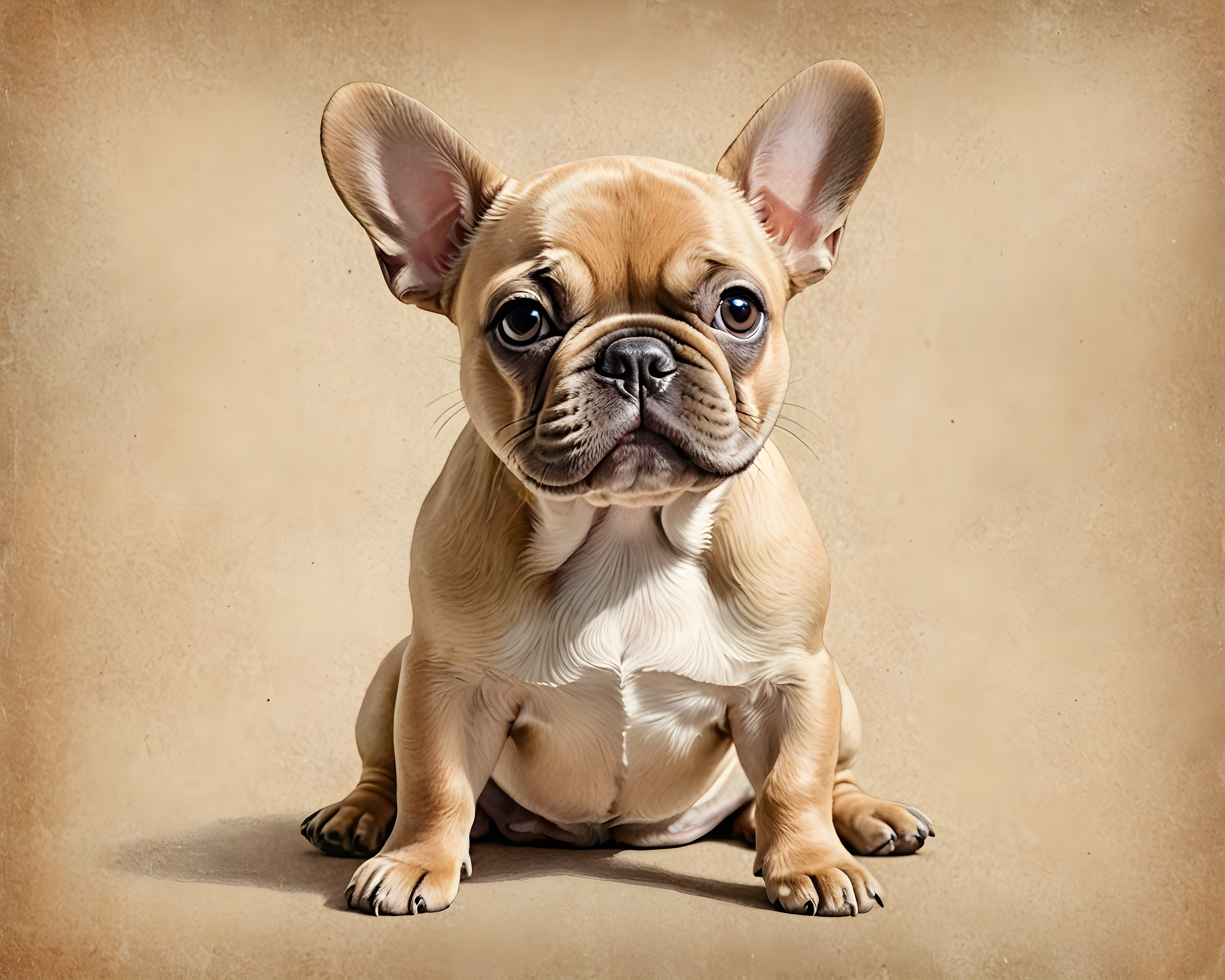 Tiny French Bulldog — Vintage Poster (Sleepy)