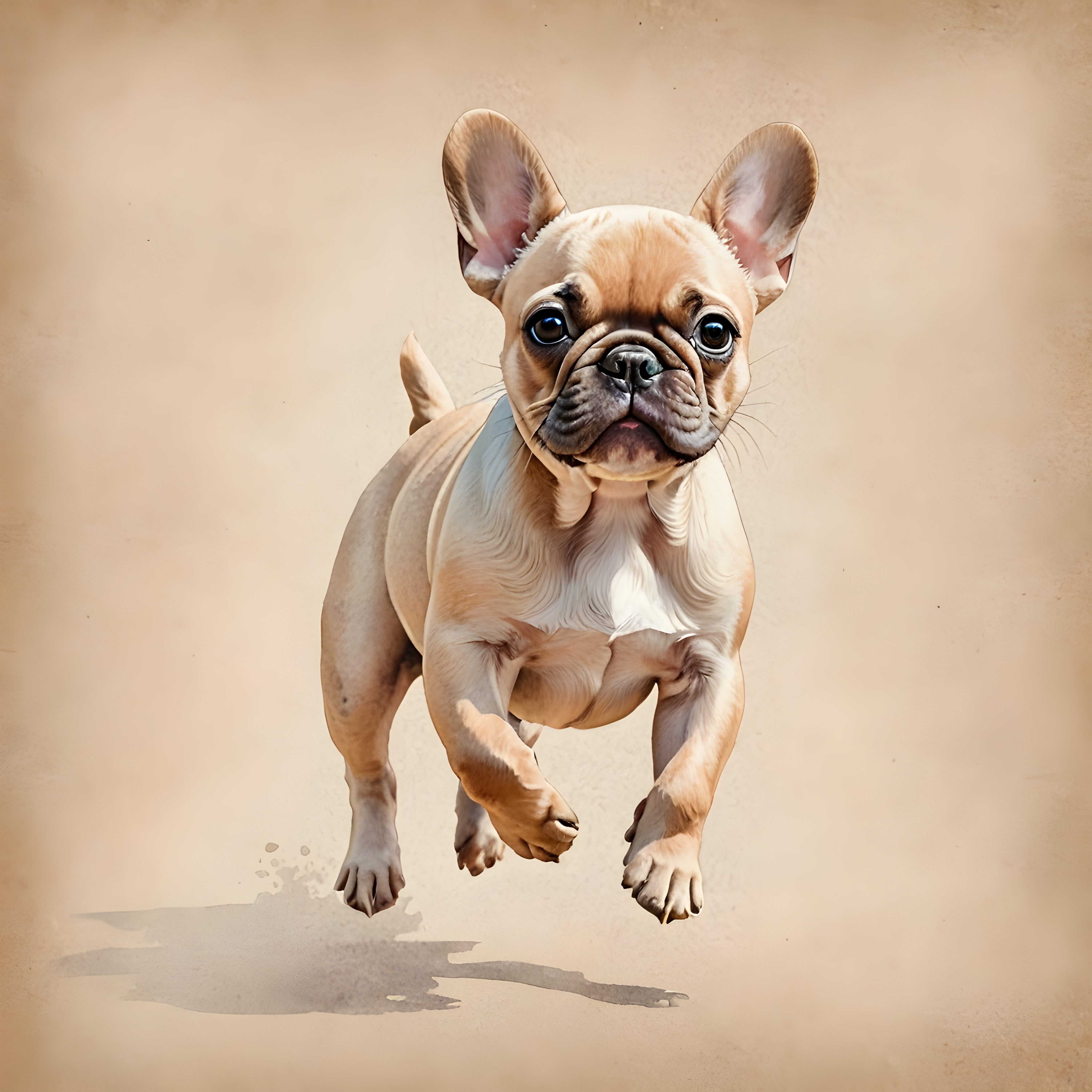 Tiny French Bulldog — Watercolor (Aesthetic)