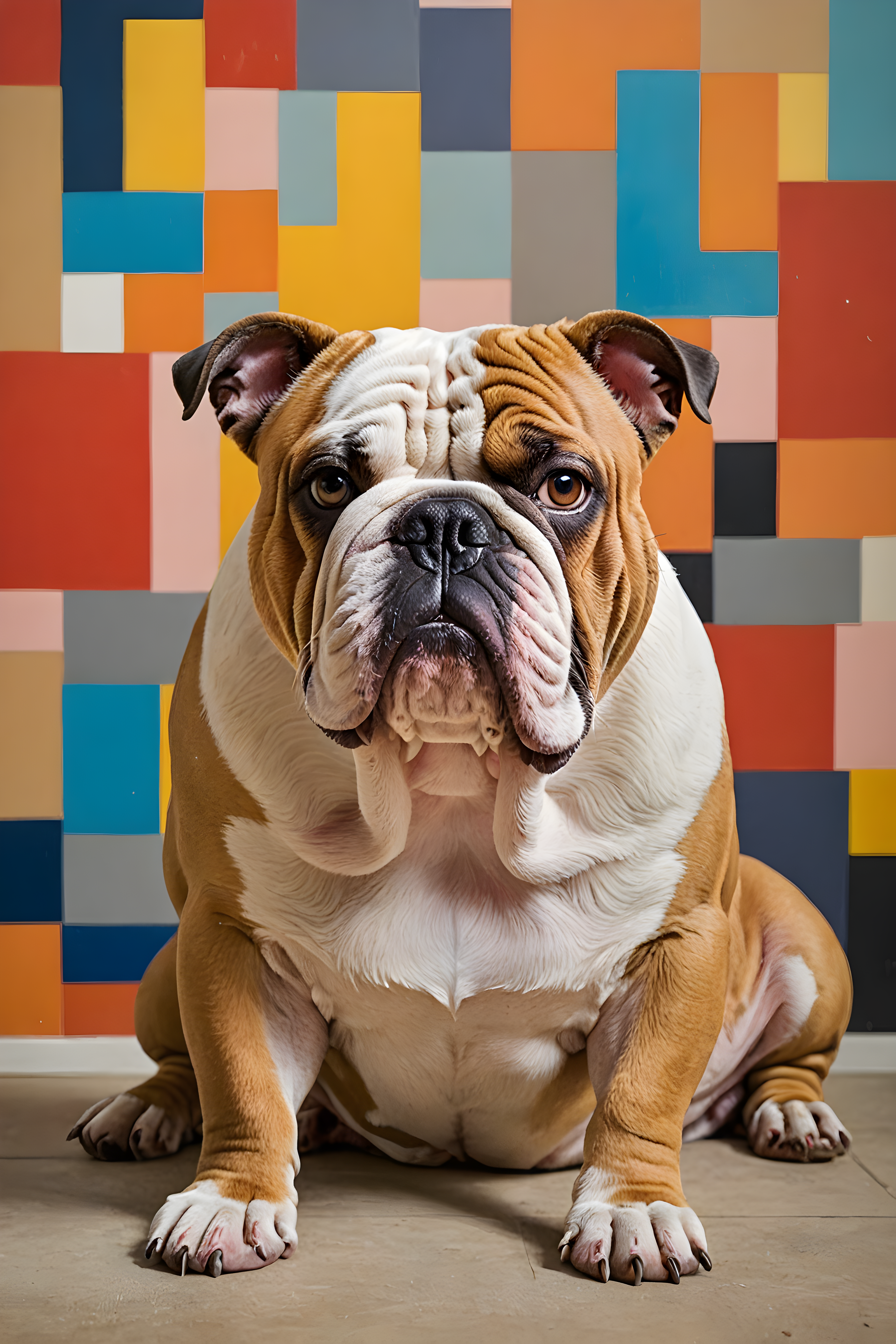 Cheems Bulldog — Abstract (Sleepy)