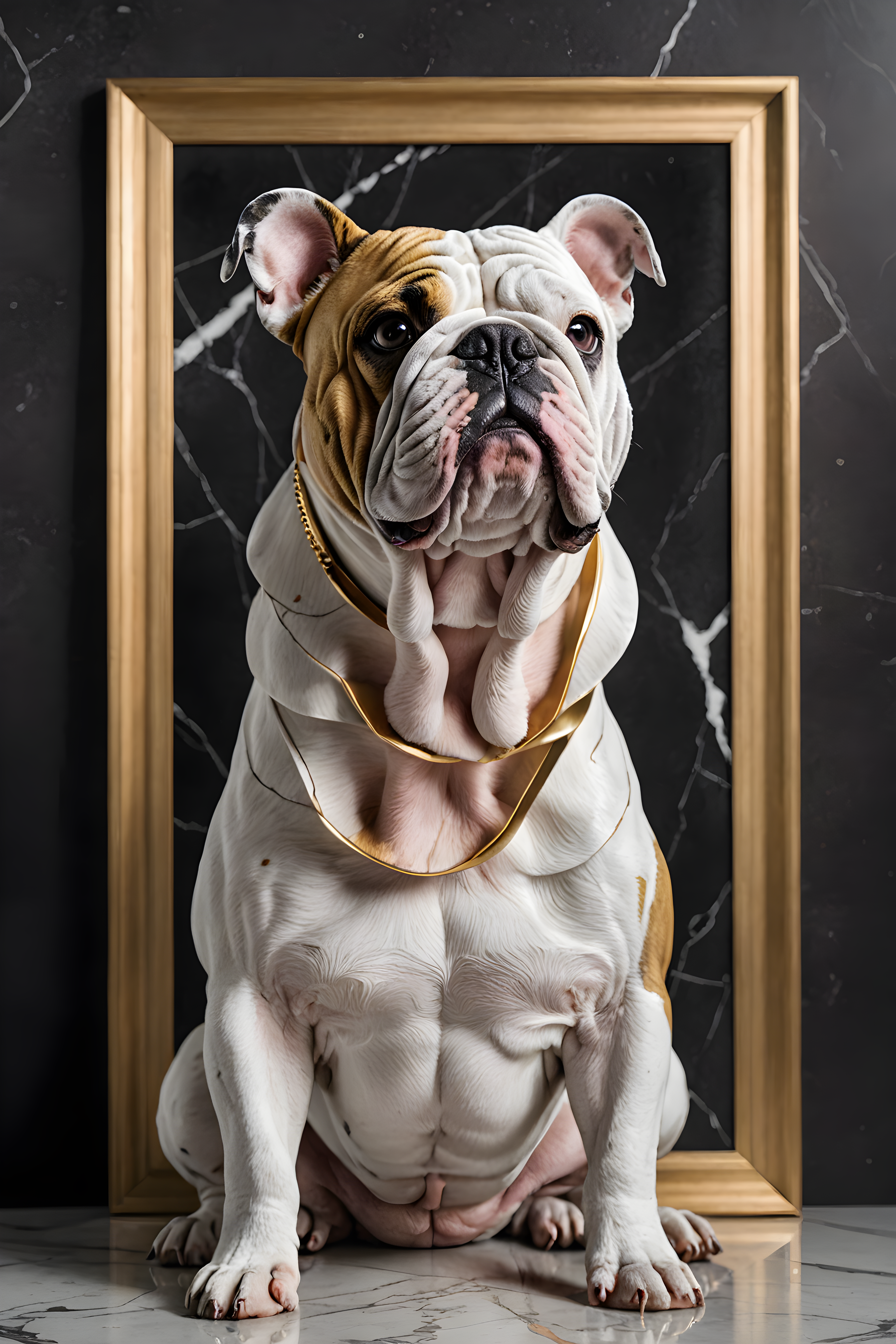 Cheems Bulldog — Minimalist Line Art (Luxury)