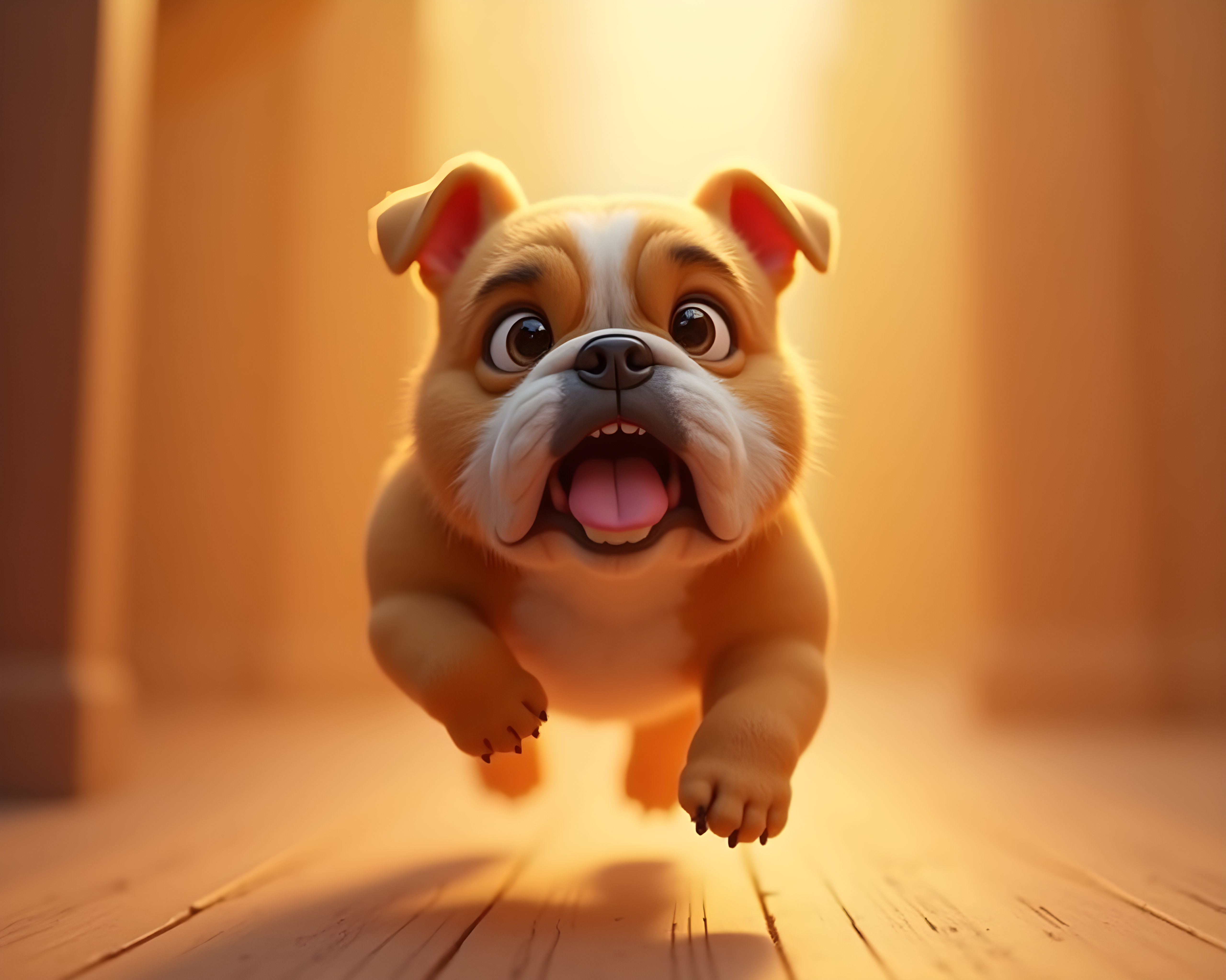 Cheems Bulldog — 3D Render (Romantic)