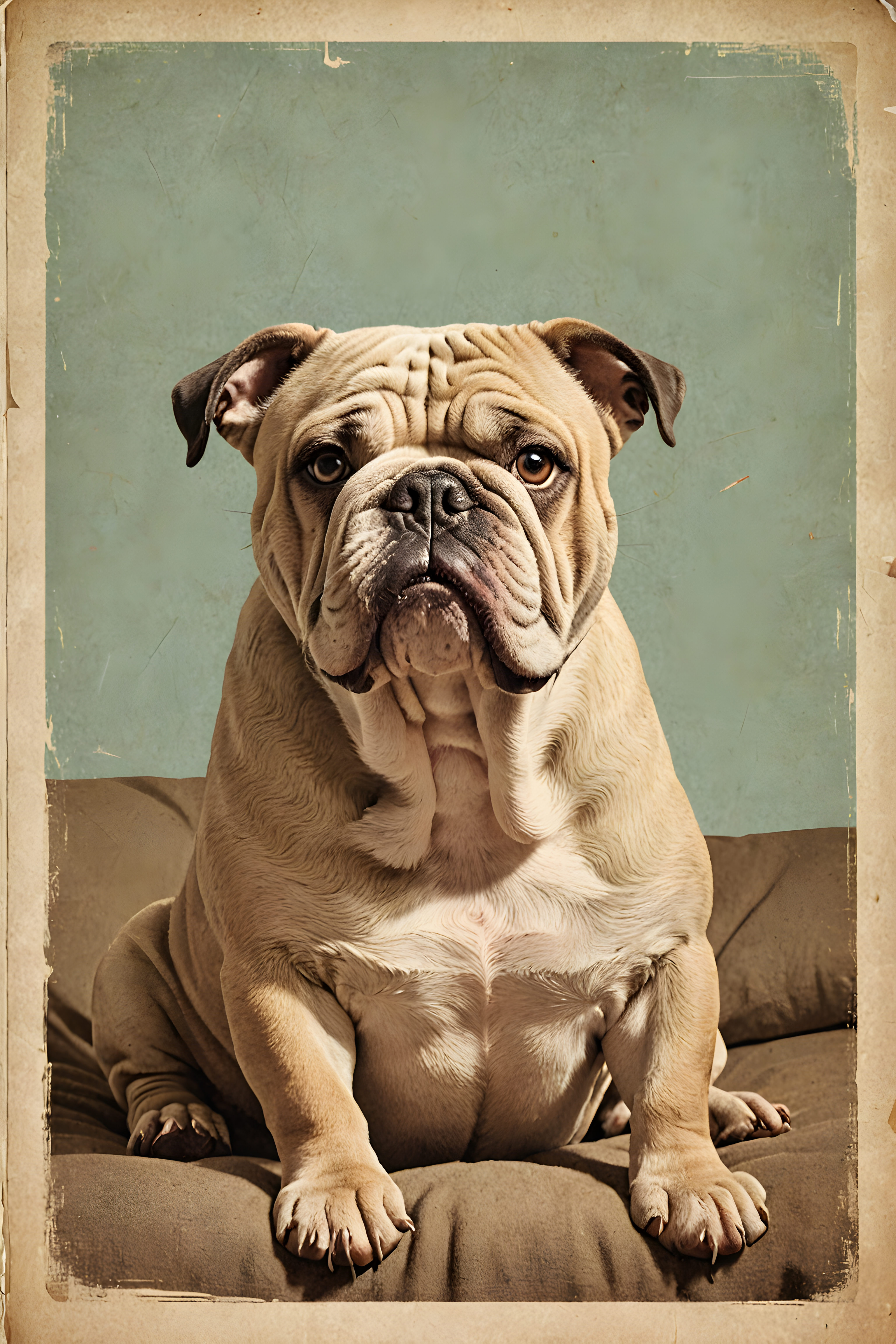 Cheems Bulldog — Vintage Poster (Sleepy)