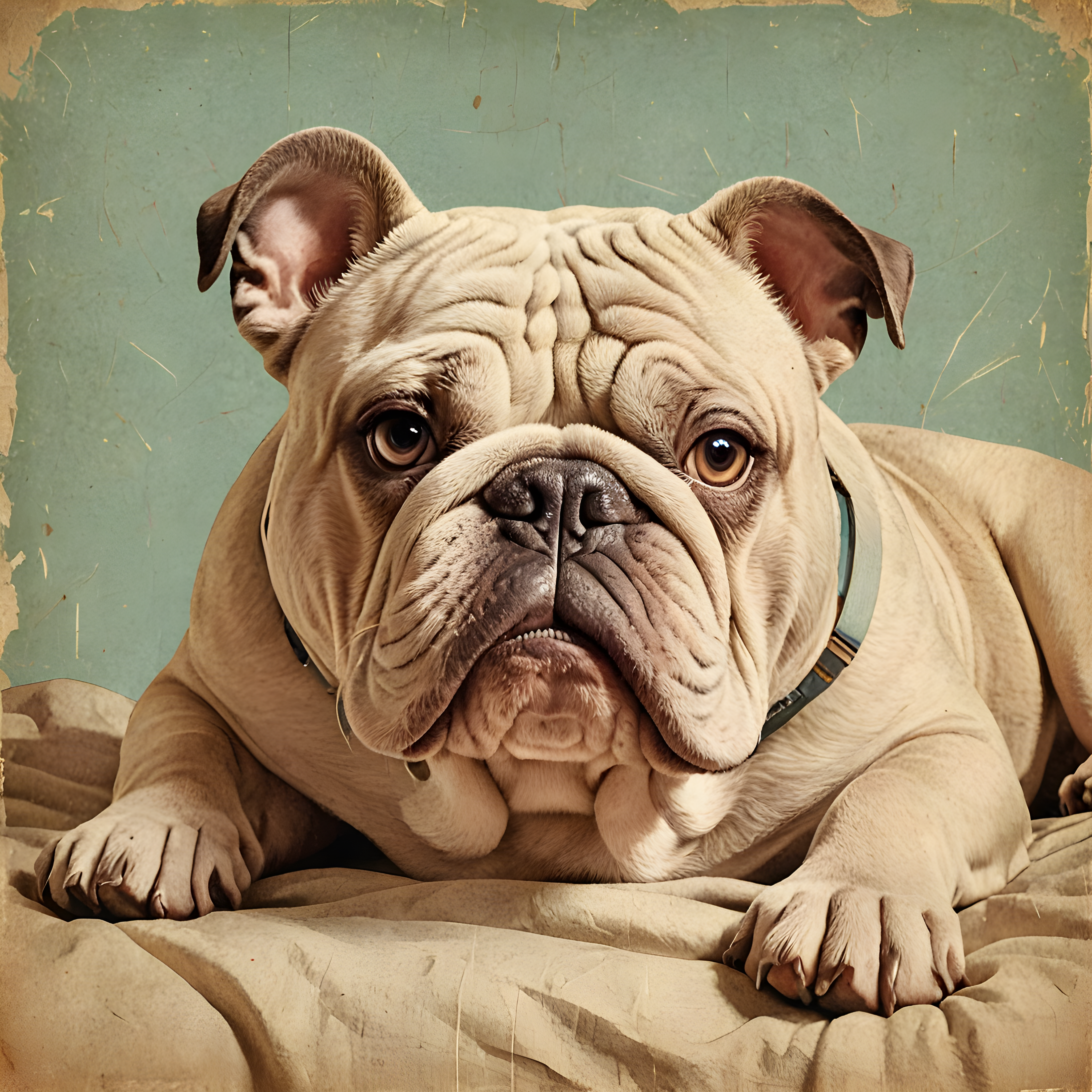 Cheems Bulldog — Vintage Poster (Sleepy)