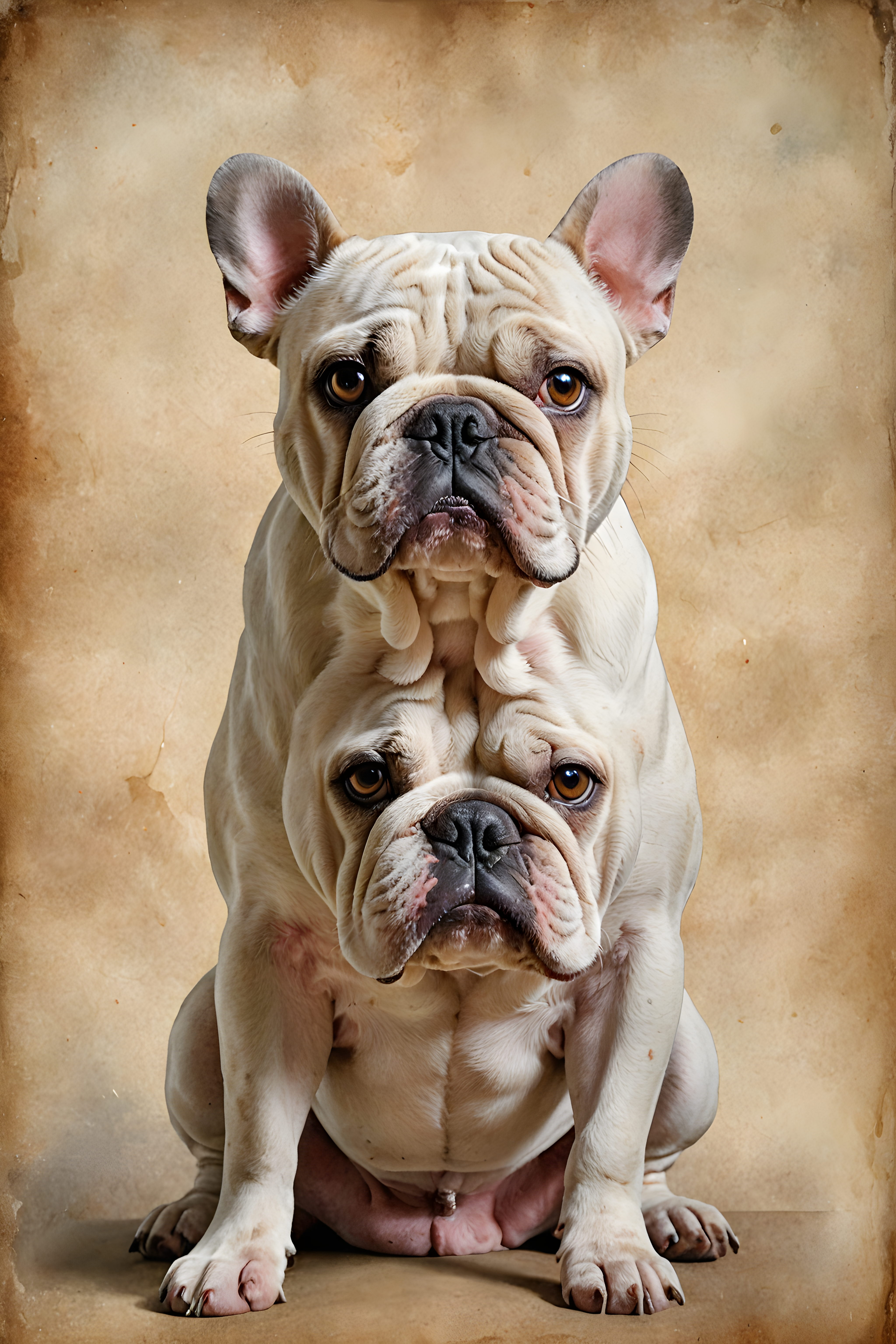 Cheems Bulldog — Watercolor (Emotional)