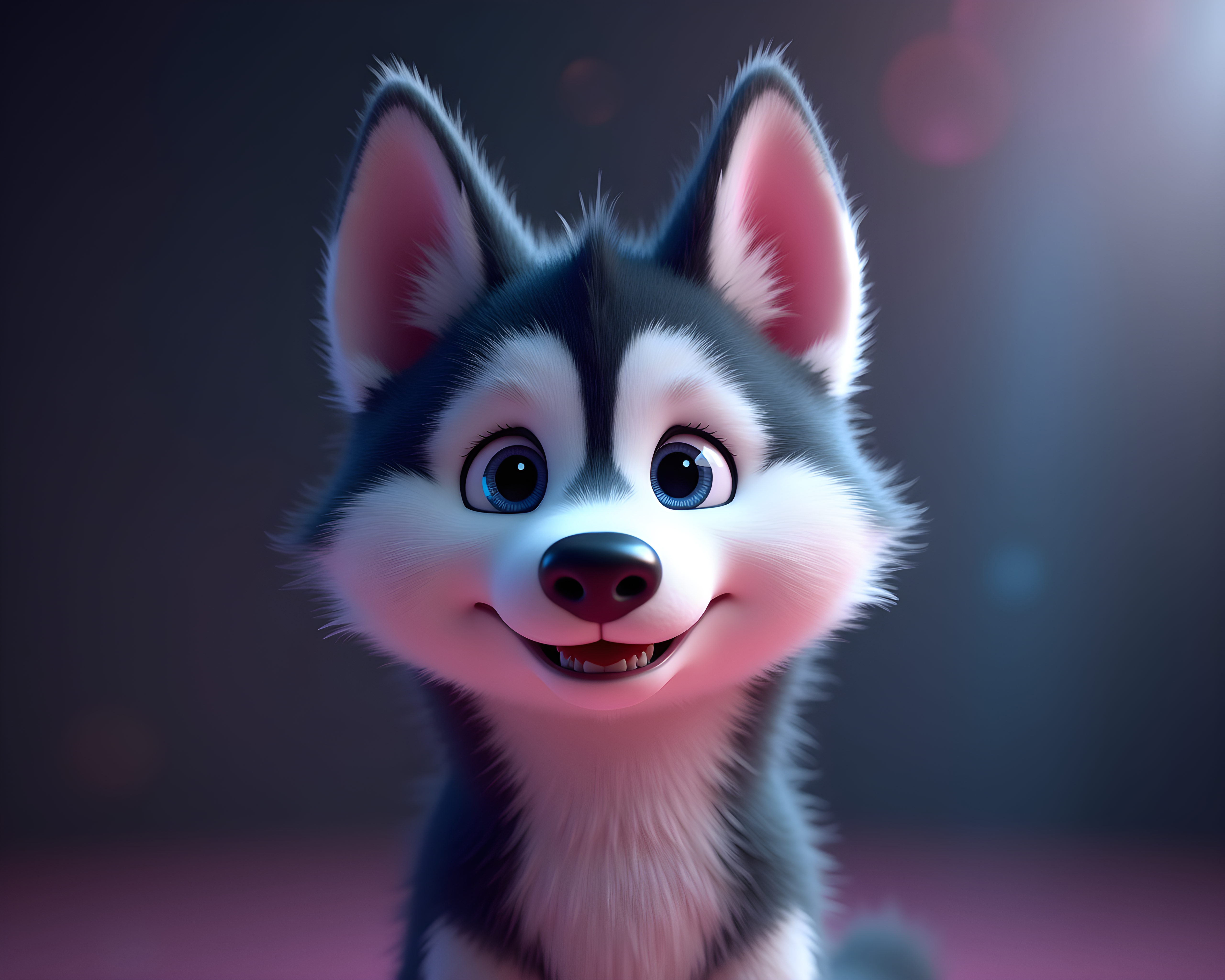 Derpy Husky — 3D Render (Fantasy)