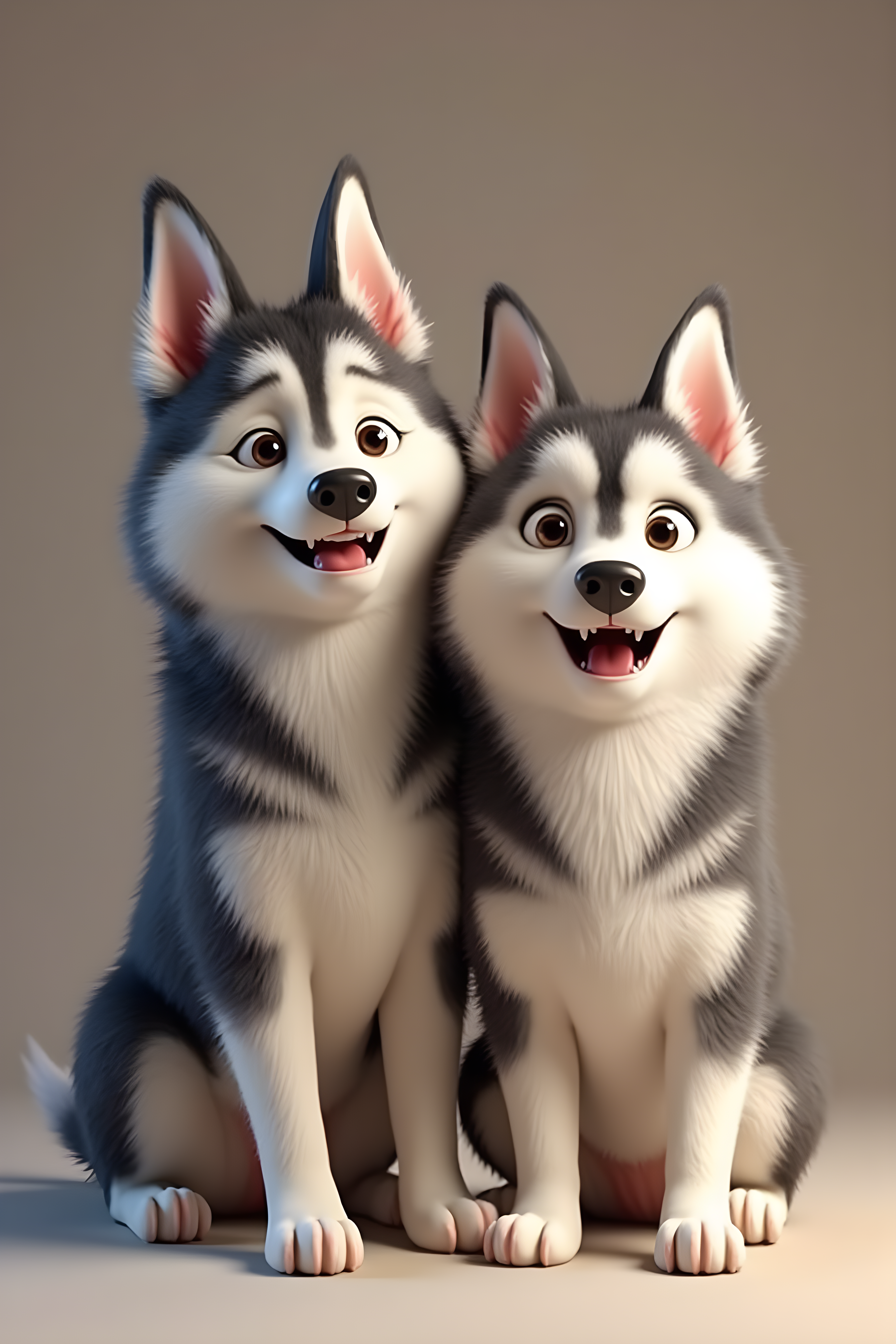 Derpy Husky — 3D Render (Funny)
