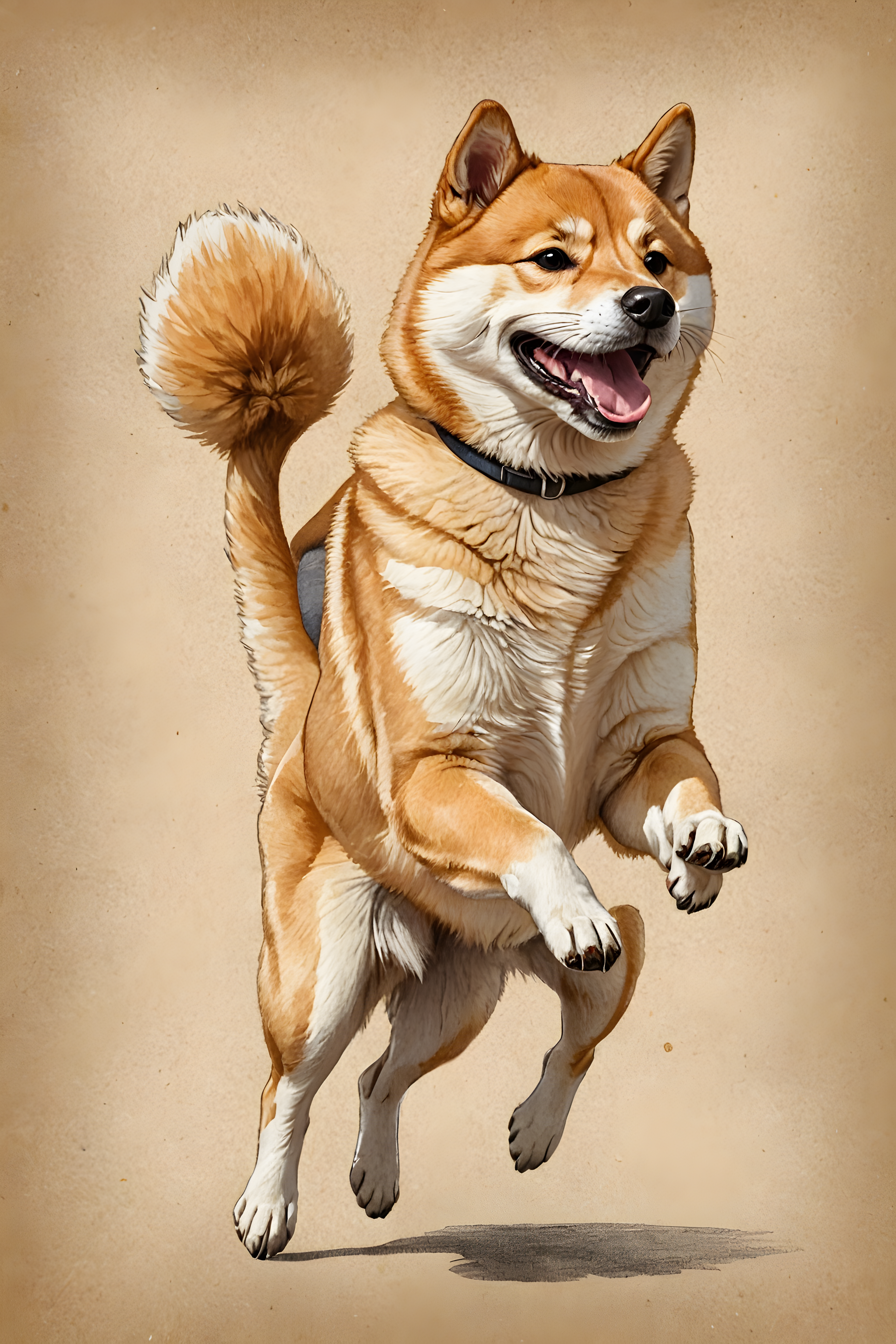 Doge Shiba — Pencil Sketch (Happy)