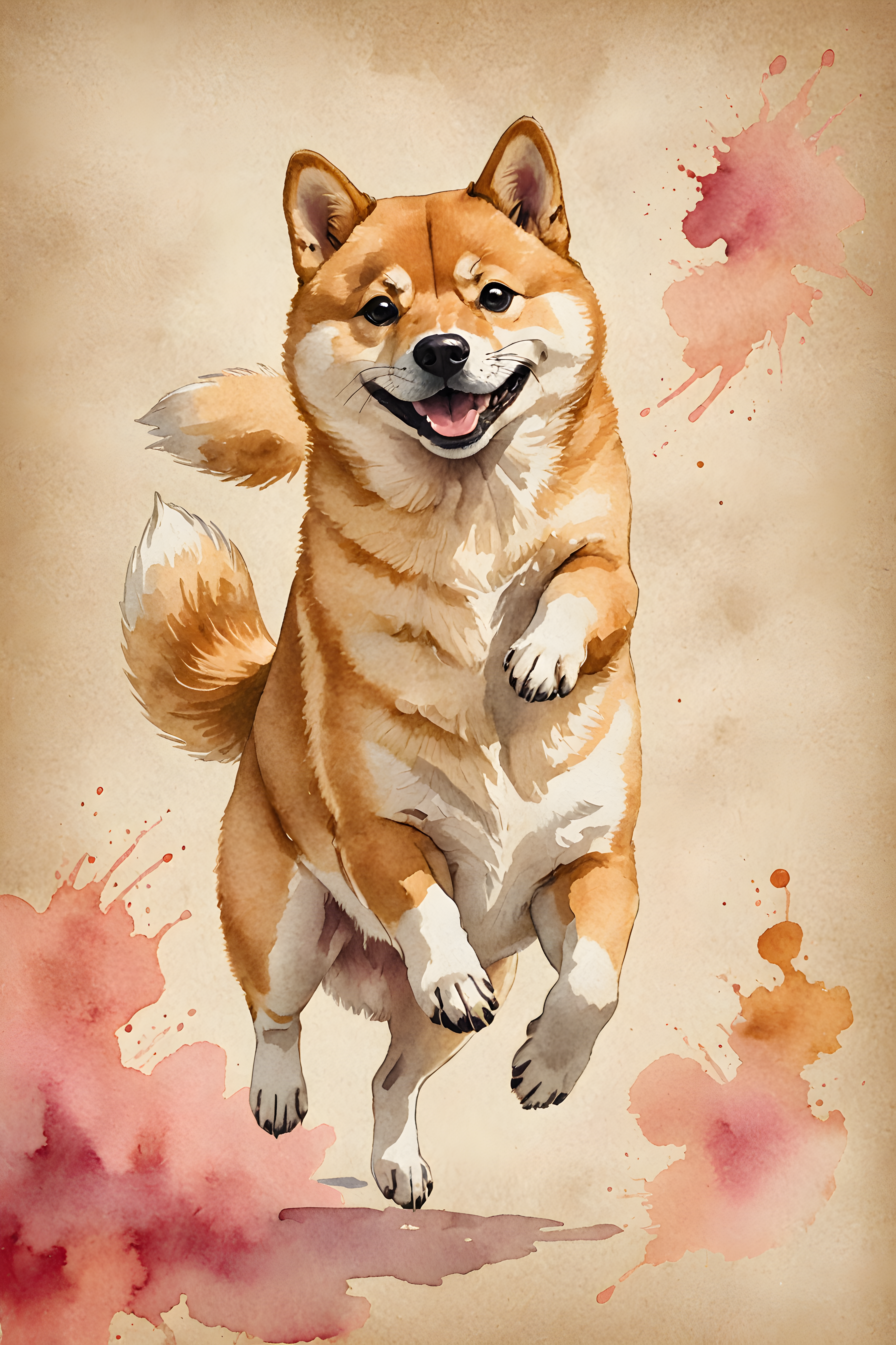 Doge Shiba — Watercolor (Cute)
