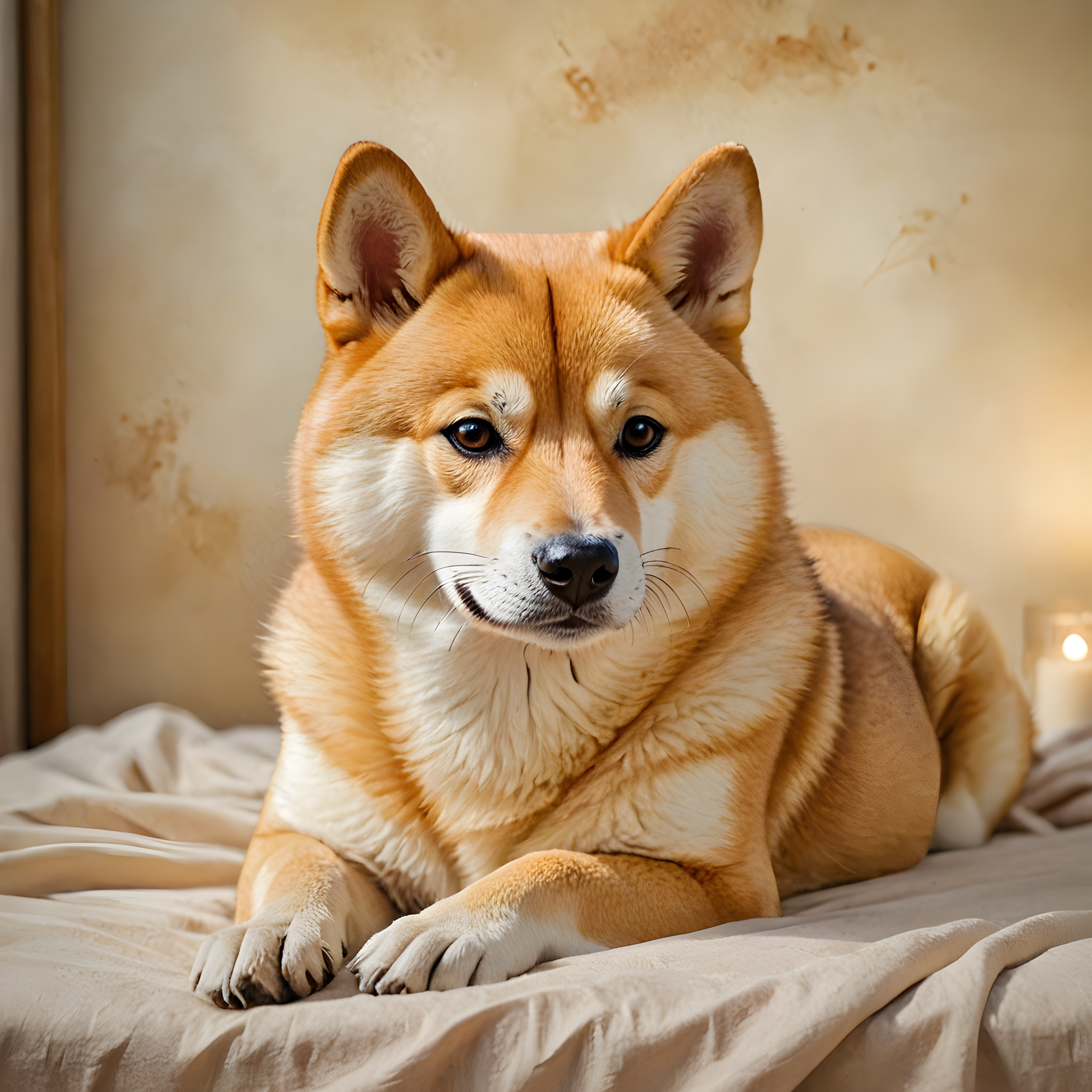 Doge Shiba — Watercolor (Sleepy)