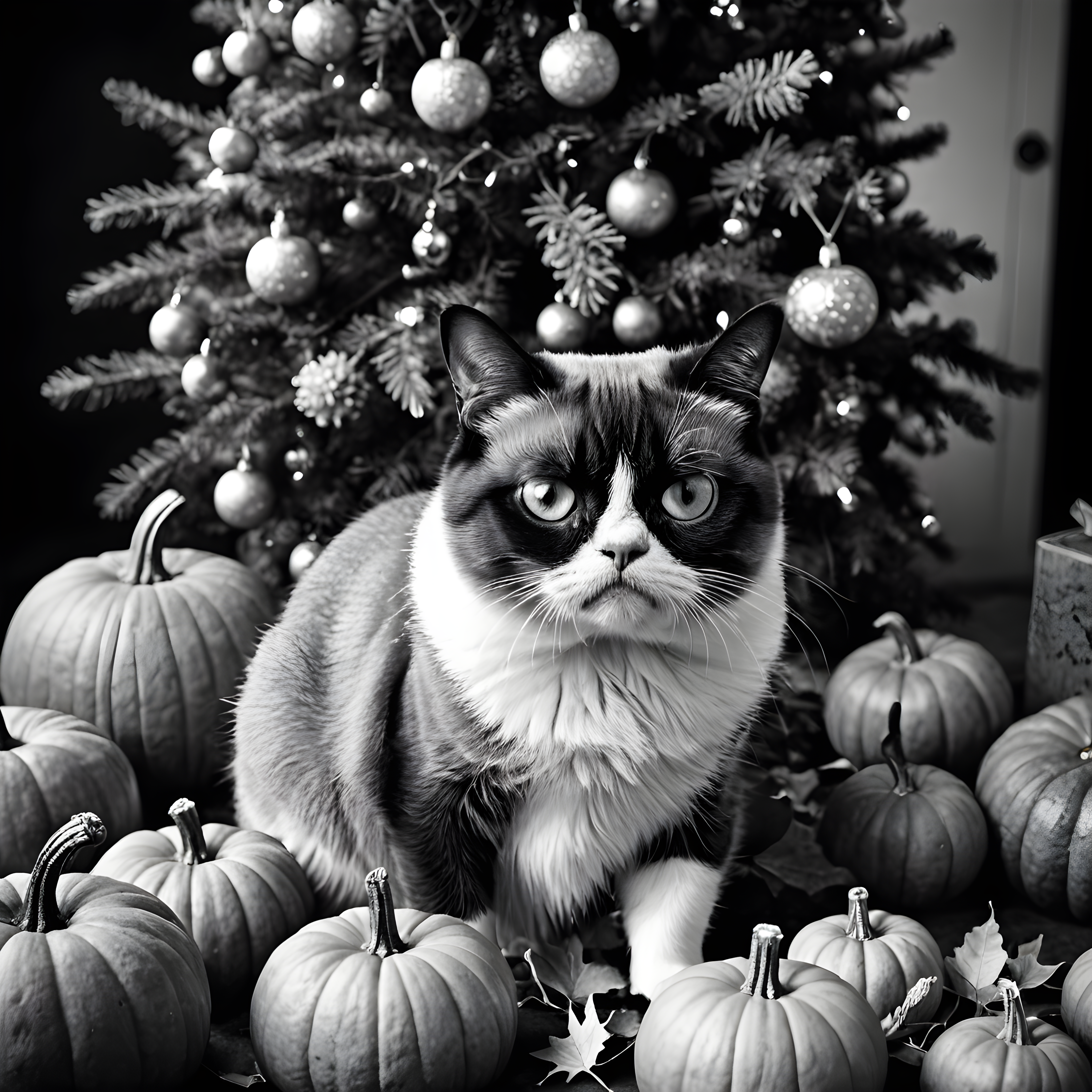 Grumpy Cat — Black & White (Seasonal)