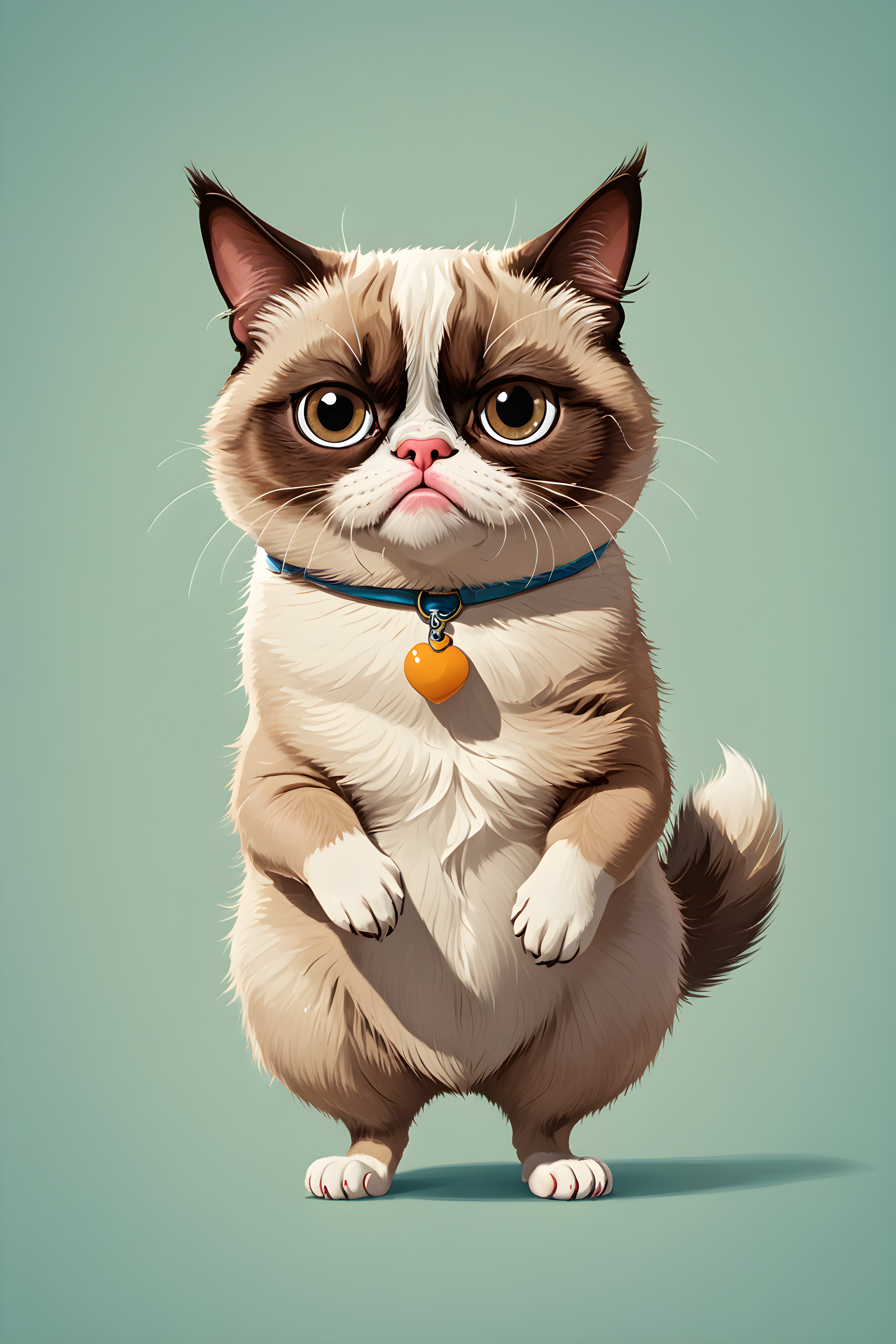 Grumpy Cat — Cartoon / Kawaii (Energetic)
