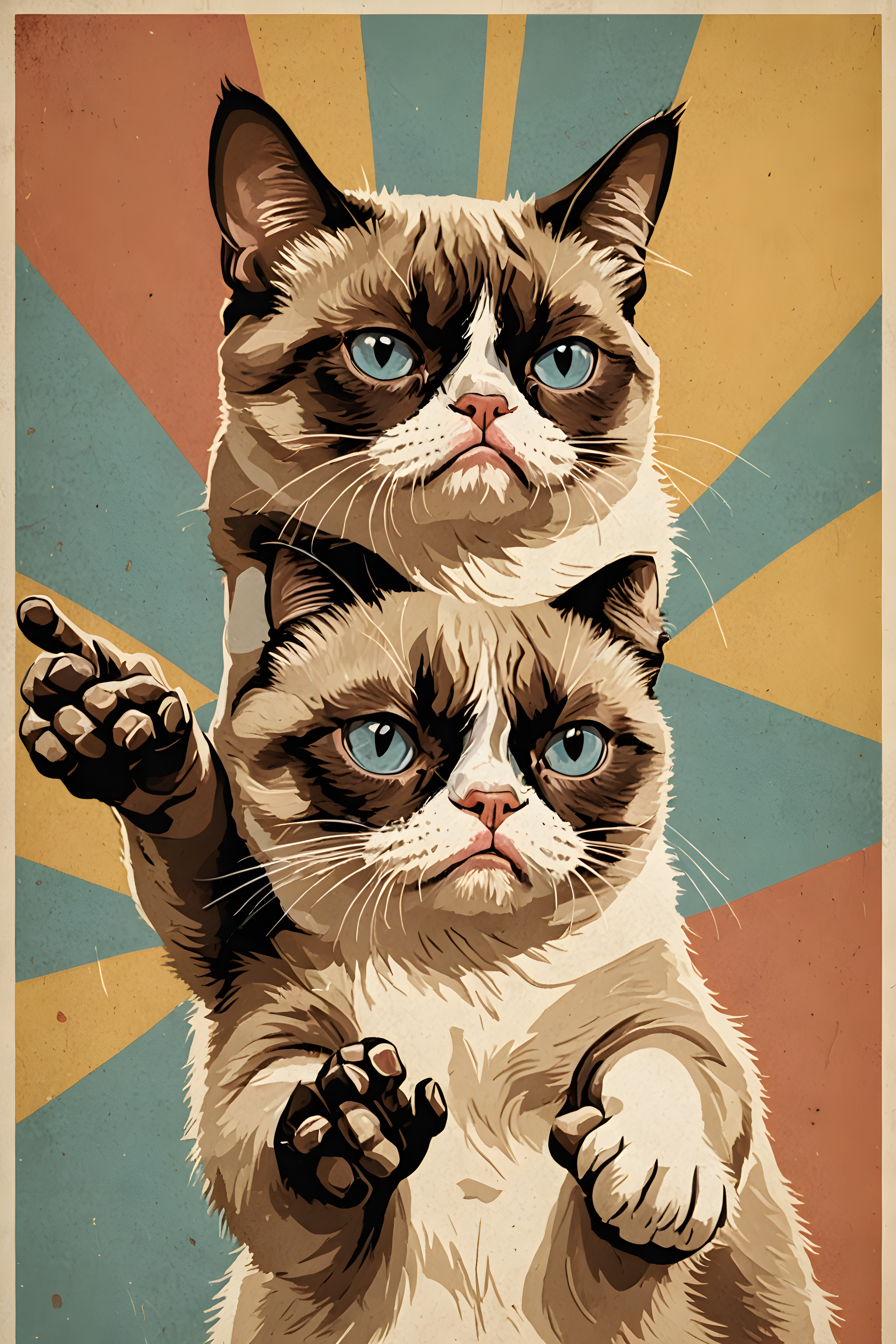 Grumpy Cat — Retro (Motivational)