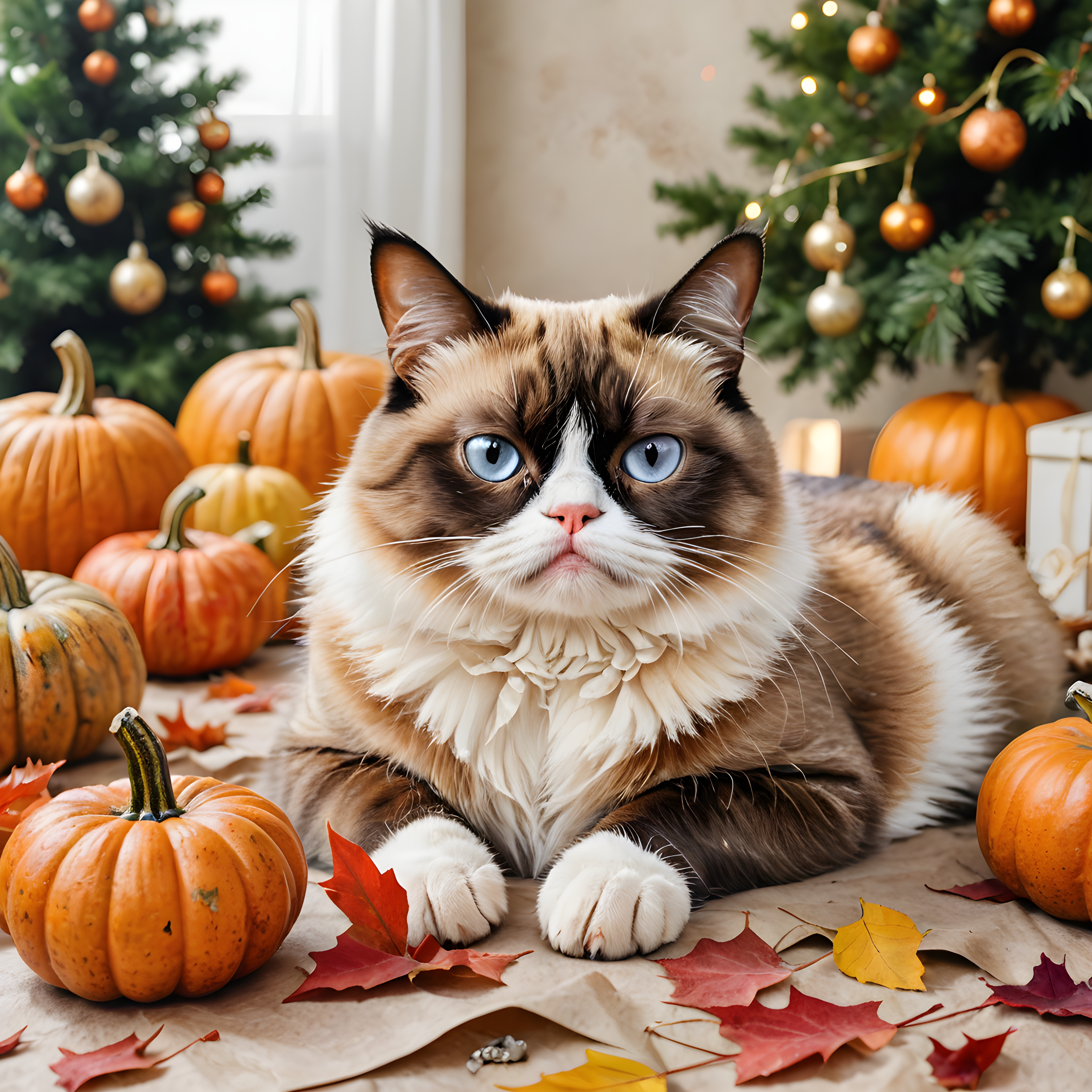 Grumpy Cat — Watercolor (Seasonal)