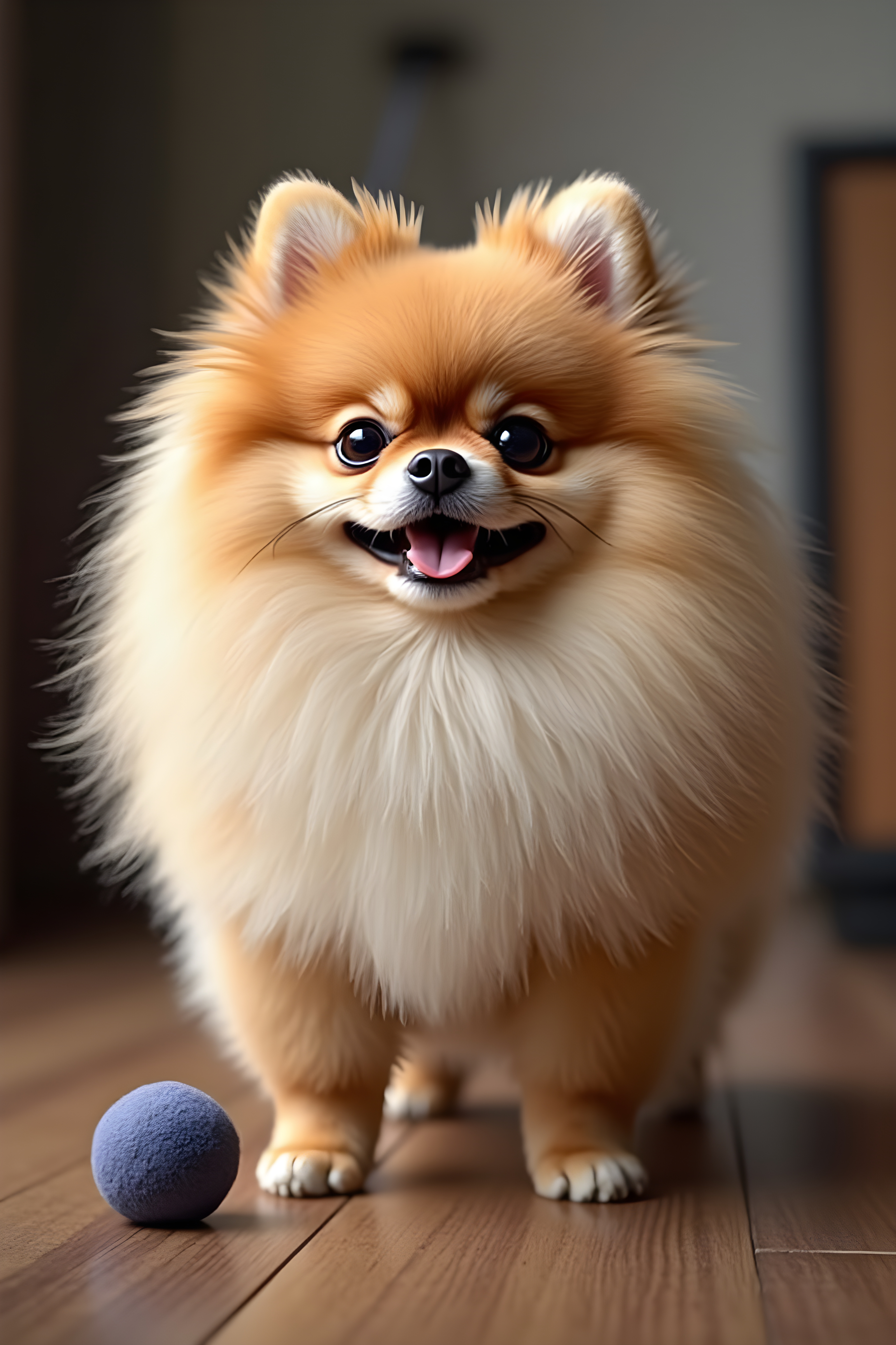 Judgmental Pomeranian — Hyper-Realistic (Playful)