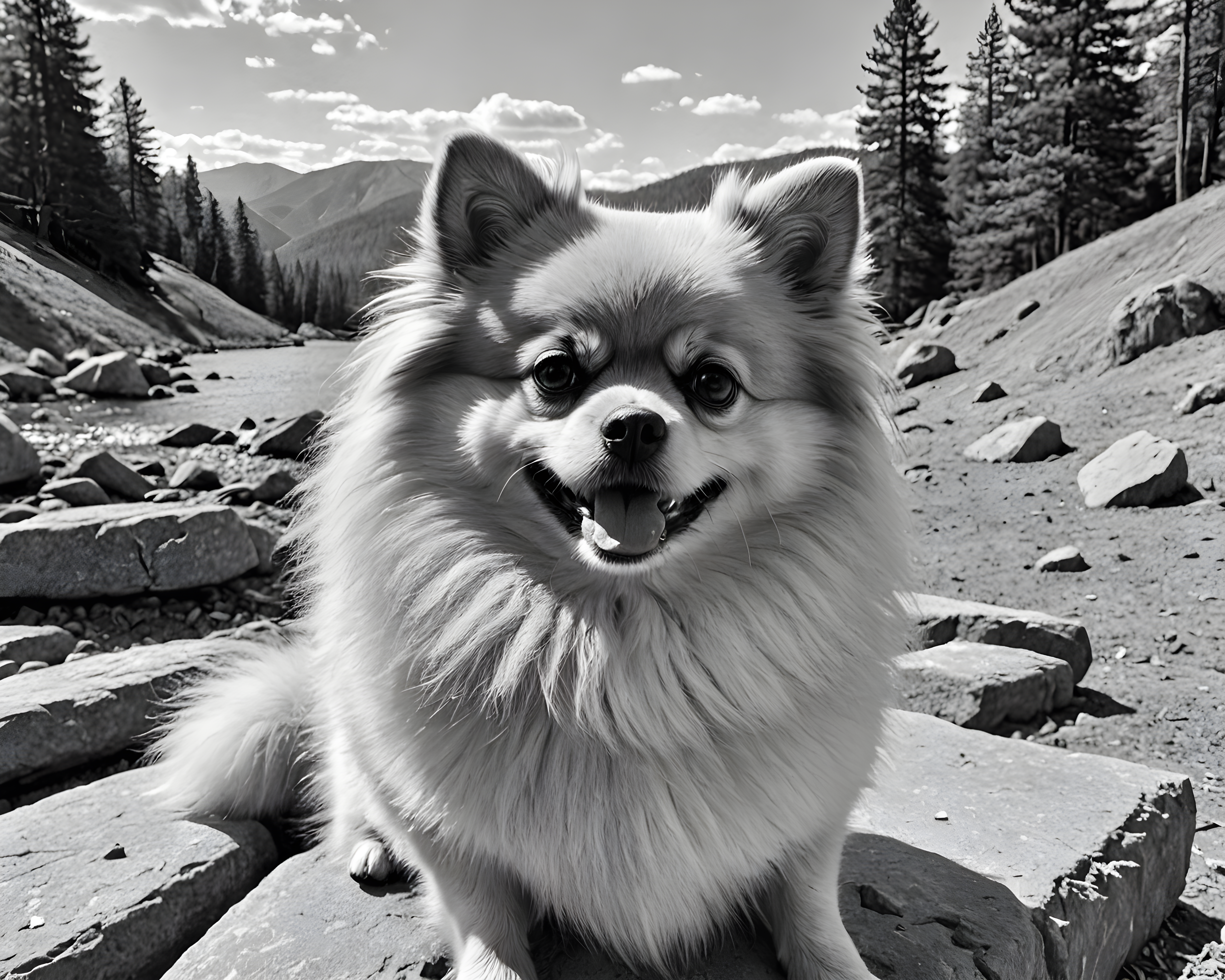 Judgmental Pomeranian — Pencil Sketch (Funny)