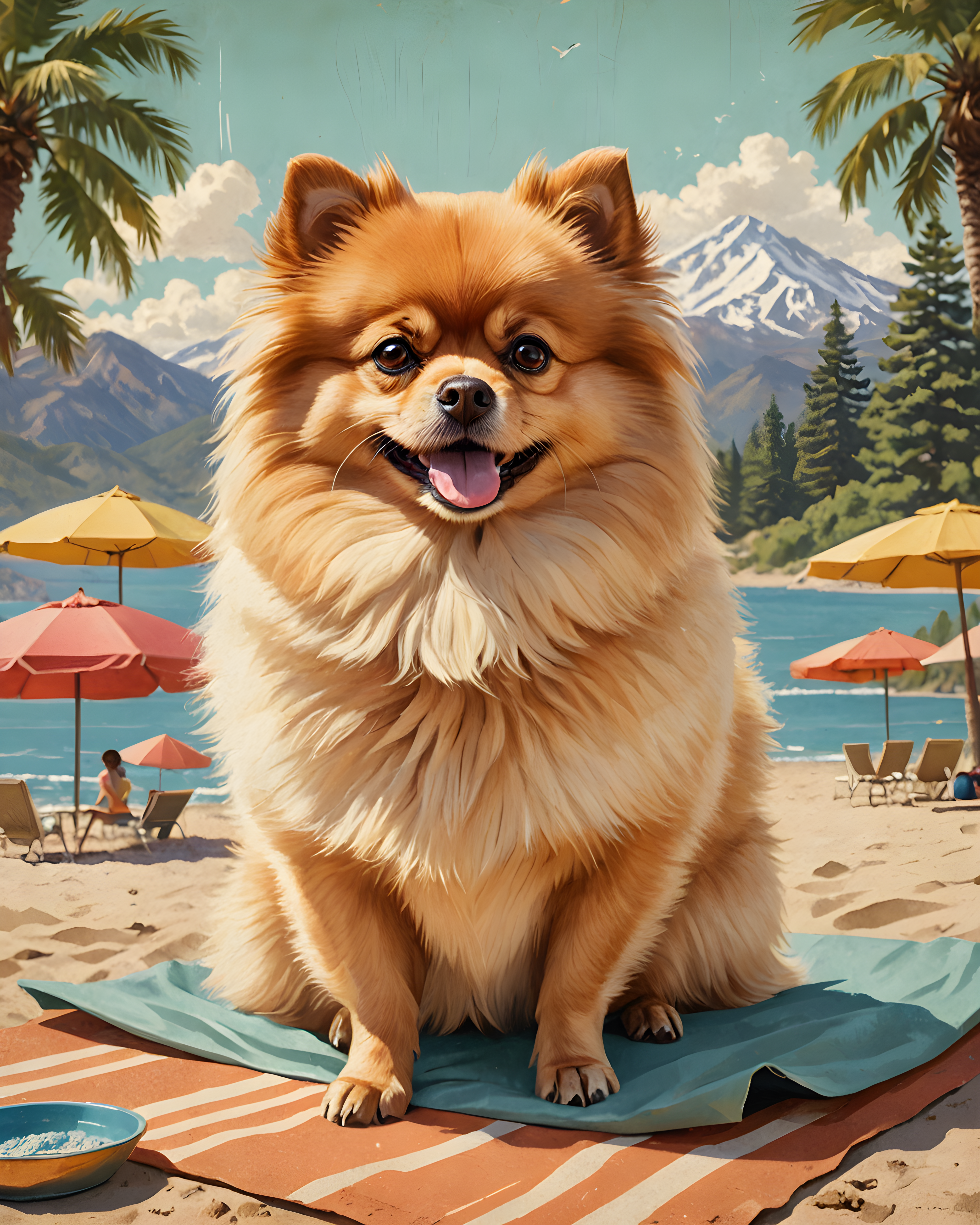 Judgmental Pomeranian — Vintage Poster (Energetic)