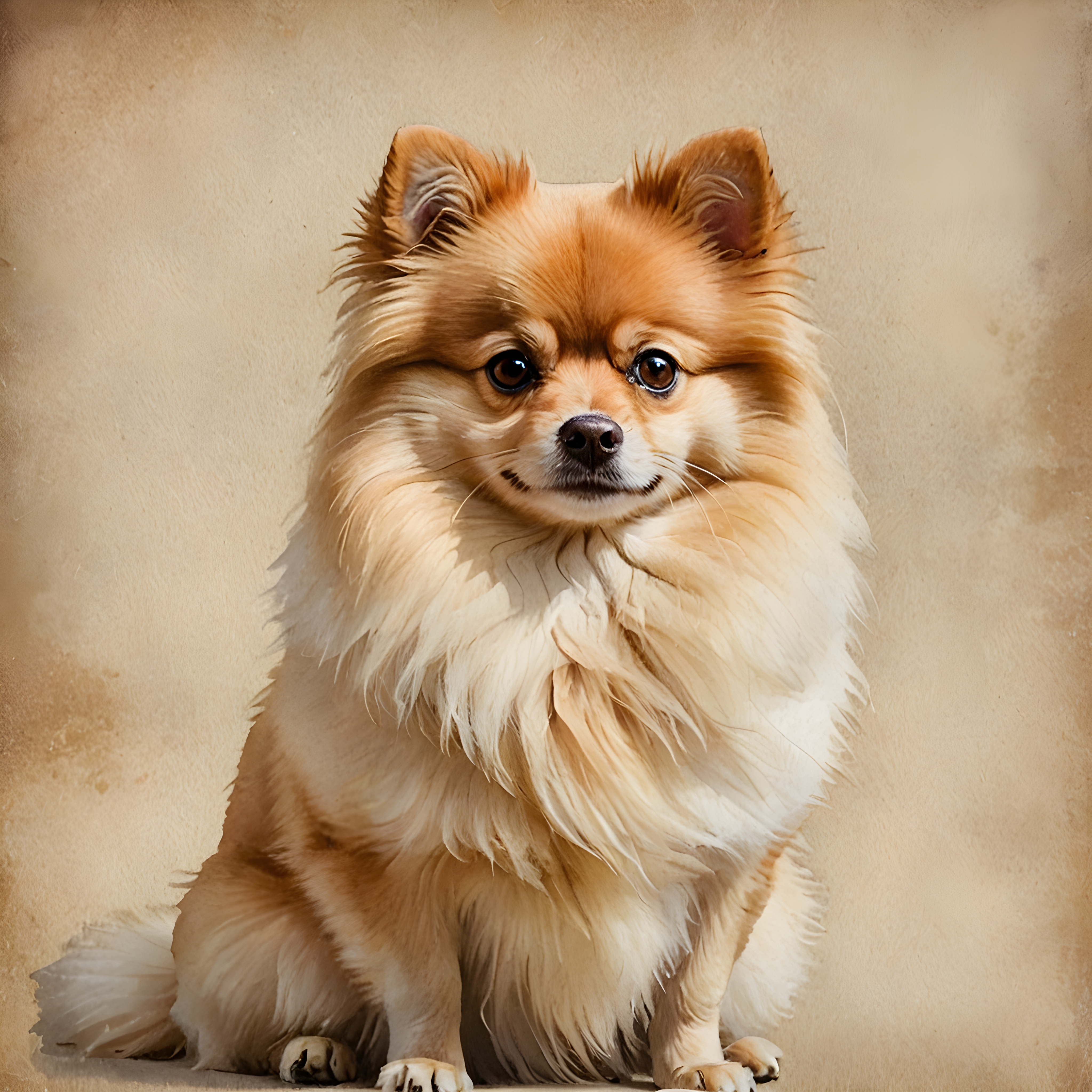 Judgmental Pomeranian — Watercolor (Emotional)