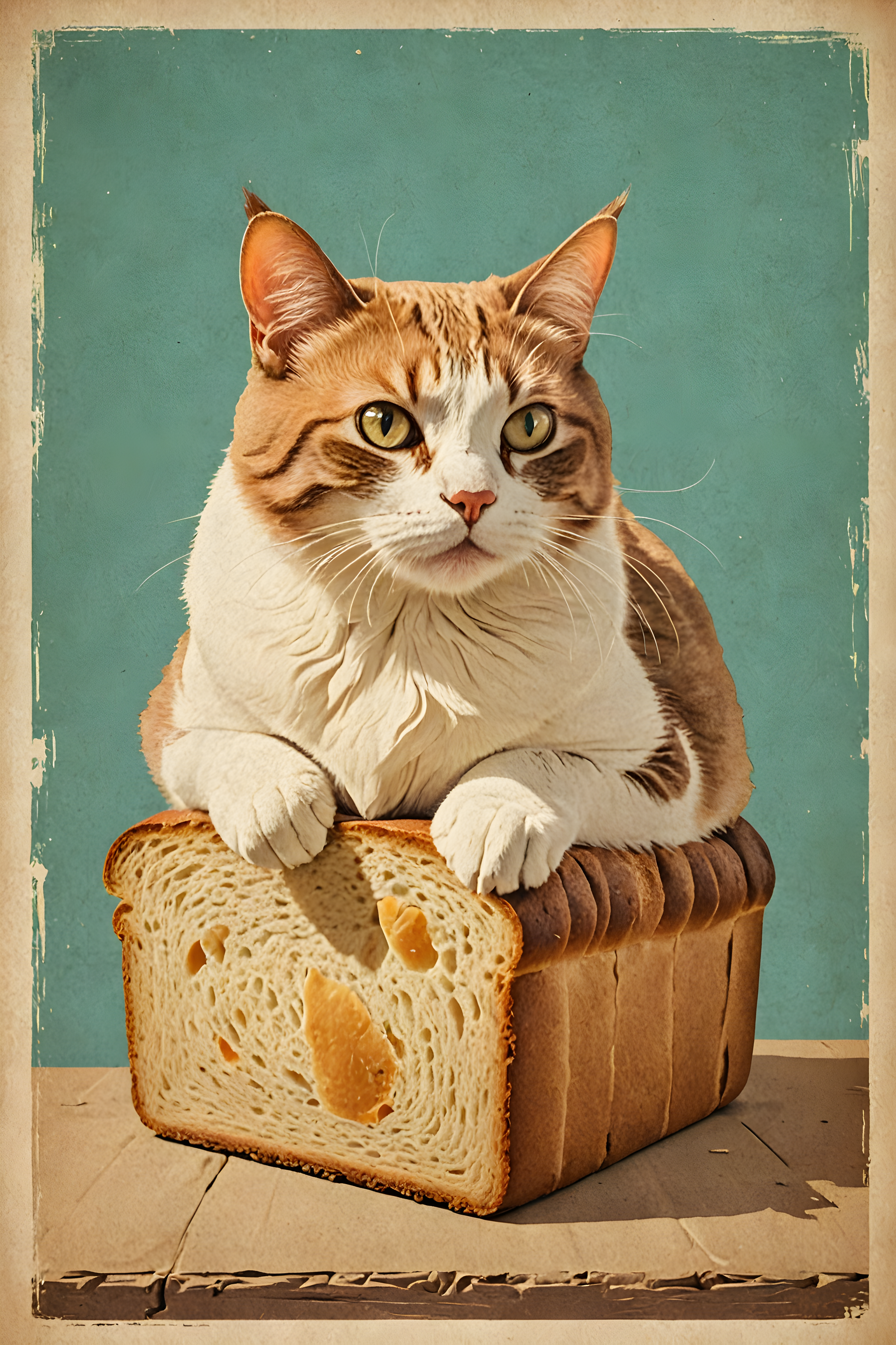 Loaf Cat — Vintage Poster (Energetic)