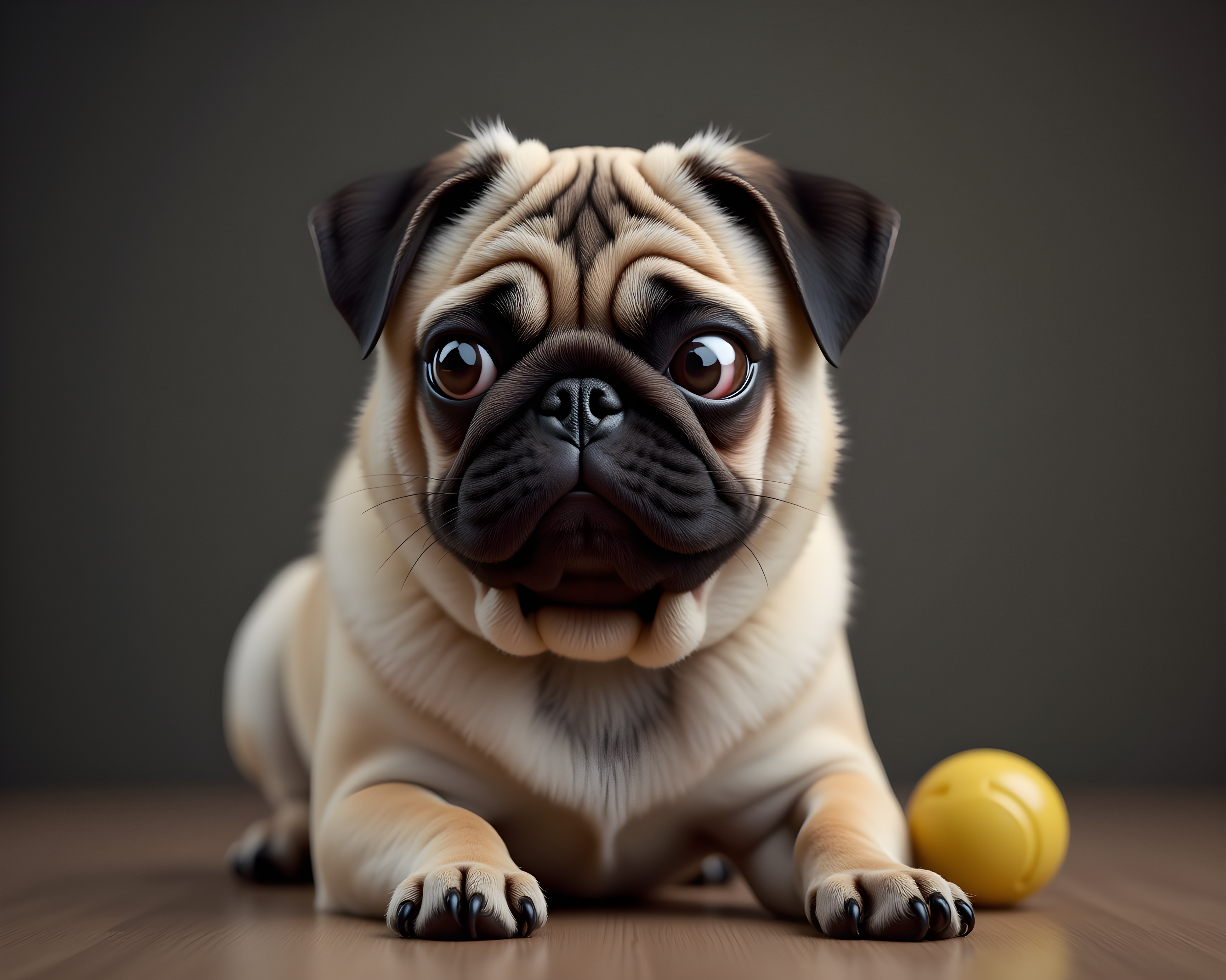 Side Eye Pug — Hyper-Realistic (Playful)