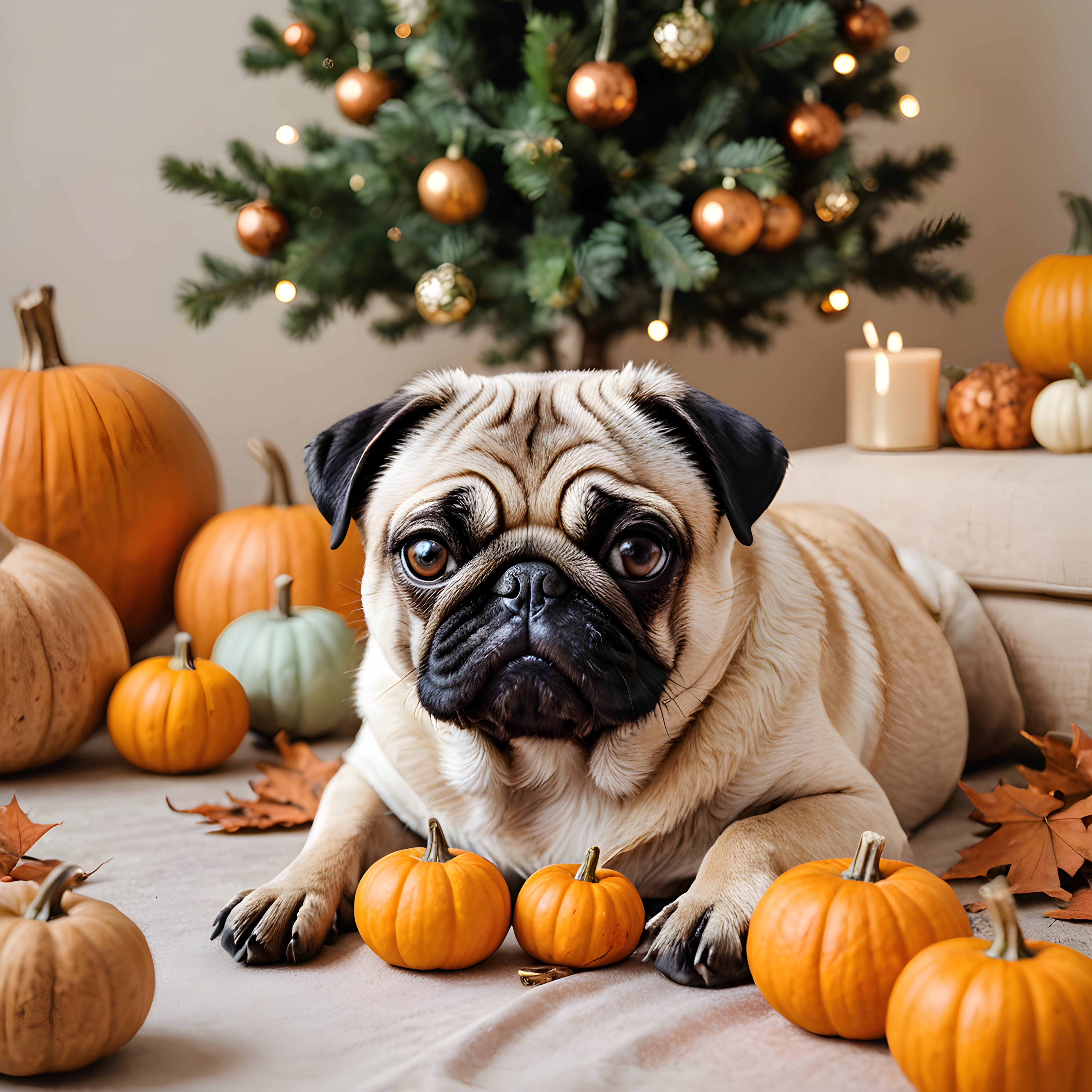 Side Eye Pug — Modern Aesthetic (Seasonal)
