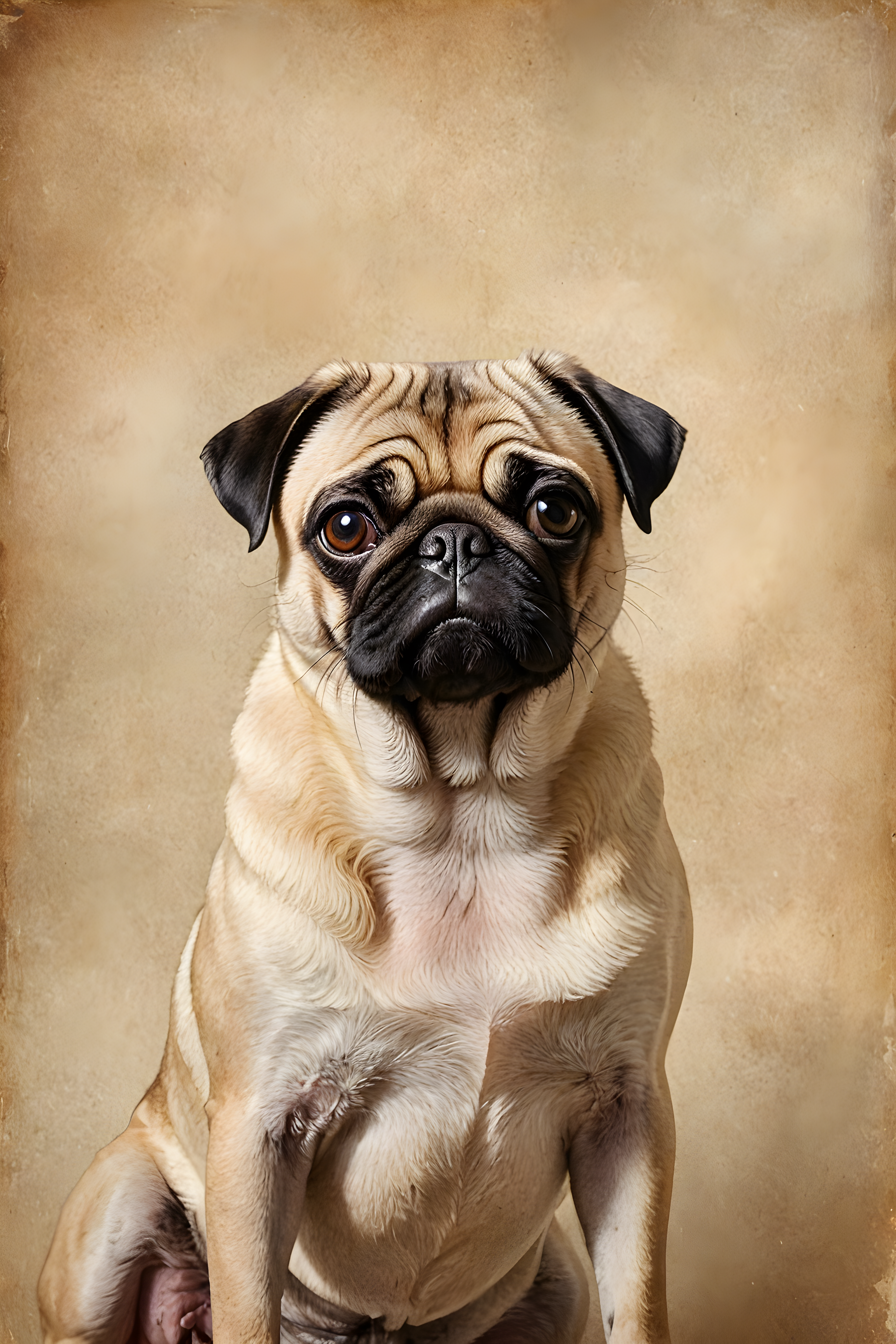 Side Eye Pug — Watercolor (Motivational)