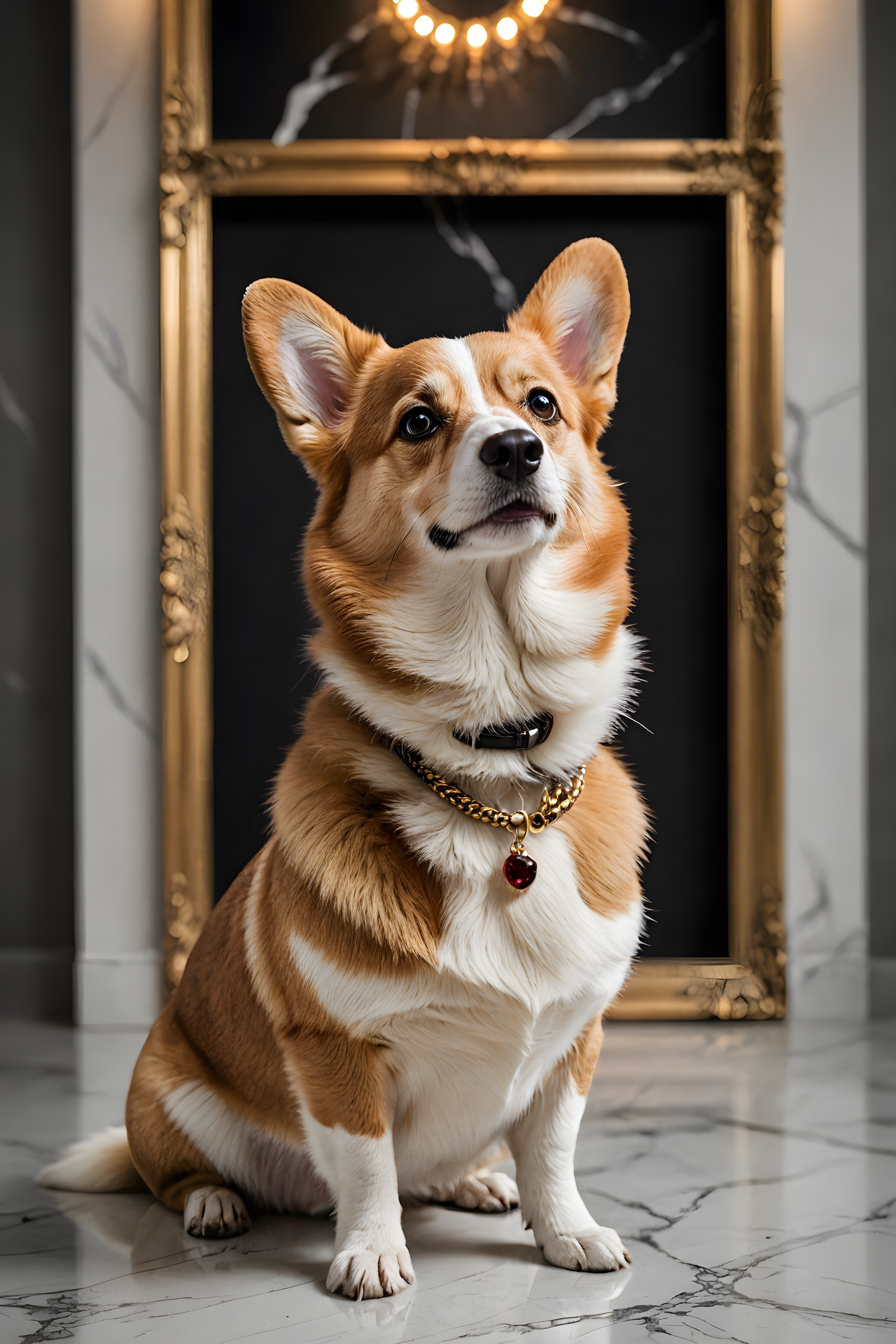Sploot Corgi — Black & White (Luxury)